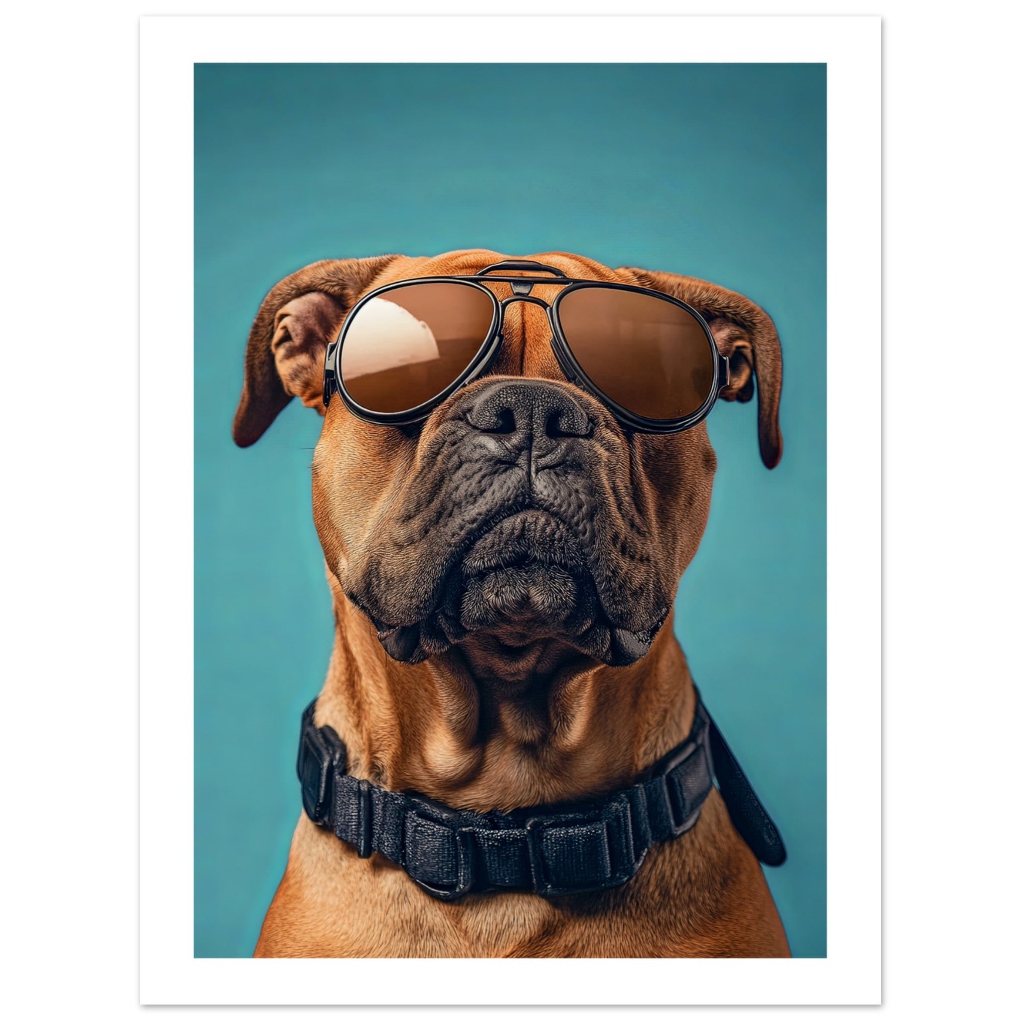 Boerboel Dog Wearing Pilot Sunglasses