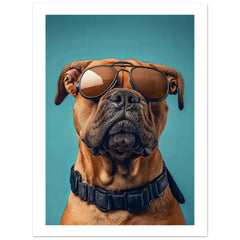 Boerboel Dog Wearing Pilot Sunglasses