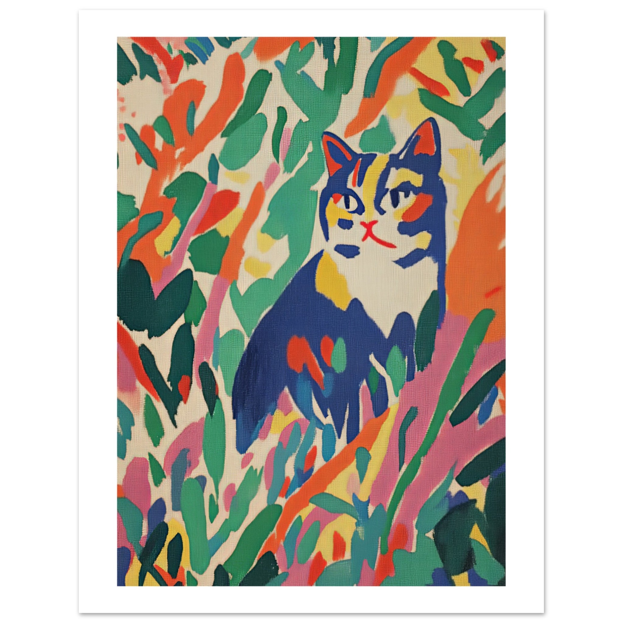 British Shorthair Cat Inspired by Matisse
