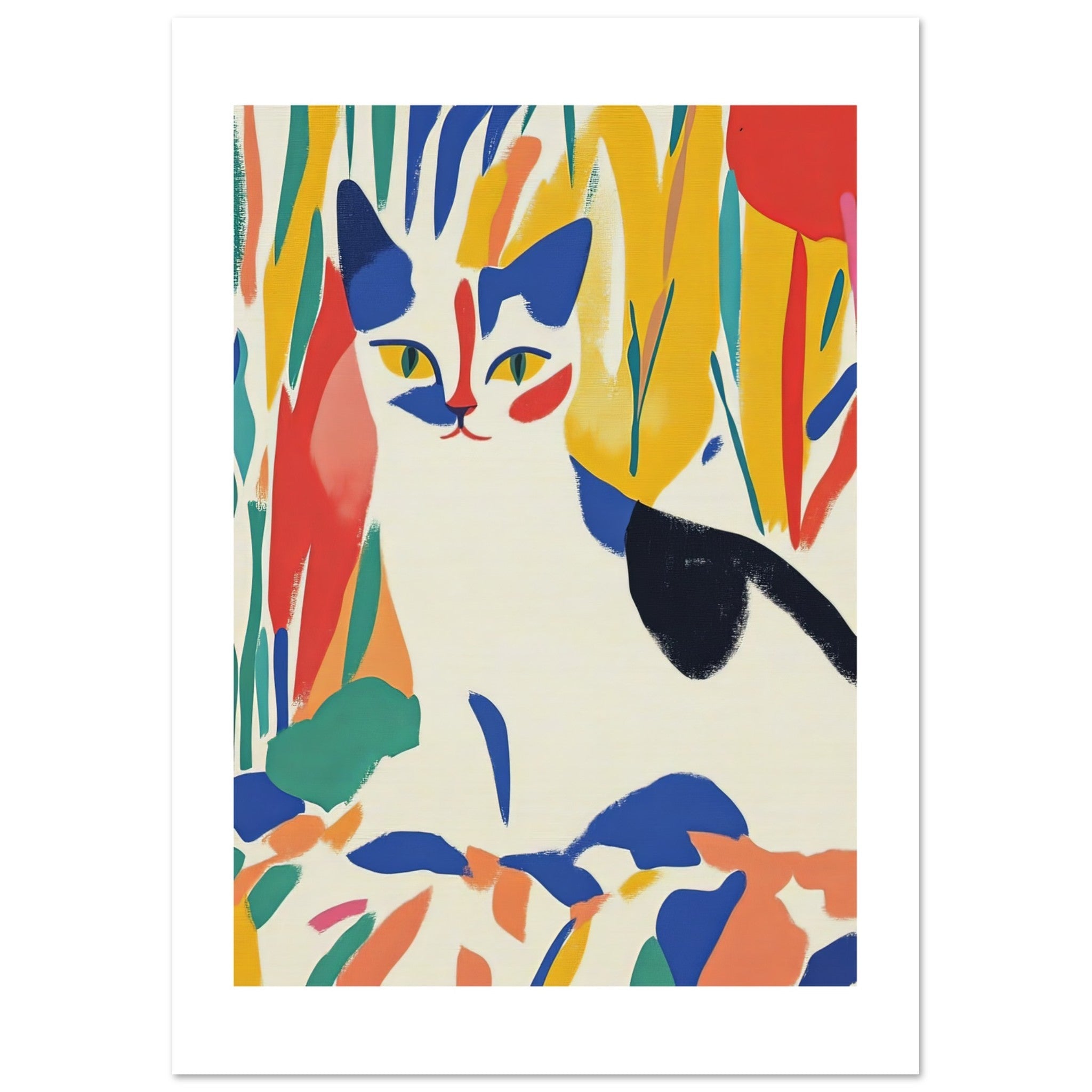 Burmilla Cat Inspired by Matisse