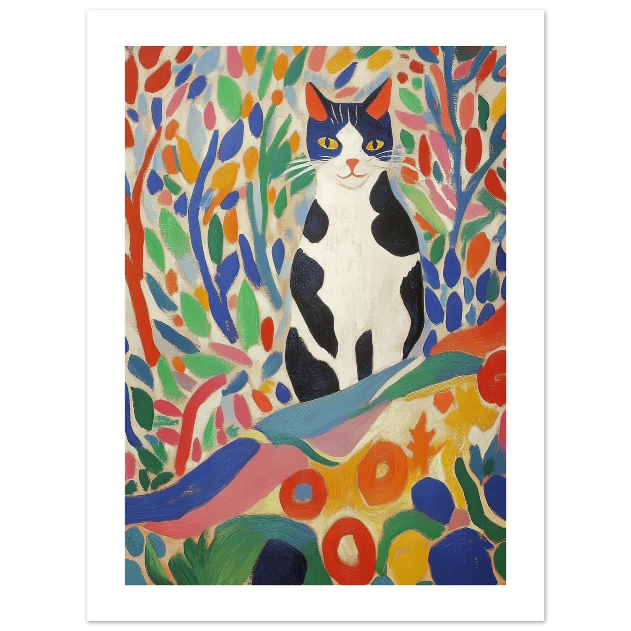 American Curl Cat Inspired by Matisse 2