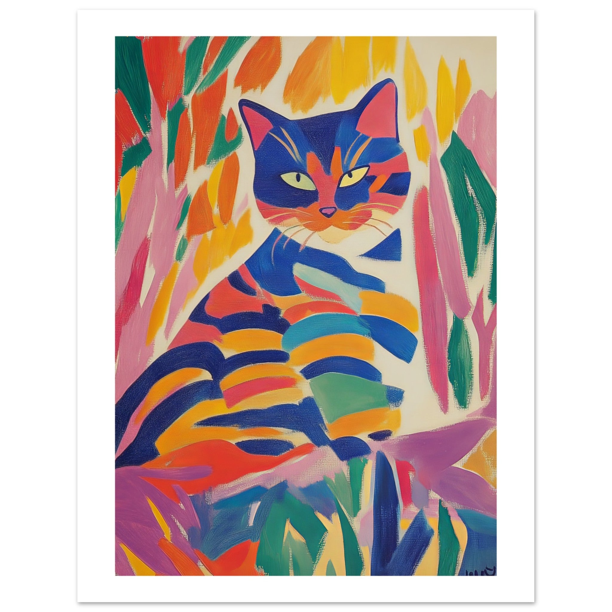 Bengal Cat Inspired by Matisse