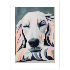 Afghan Hound Dog Relaxing Pastel Colored