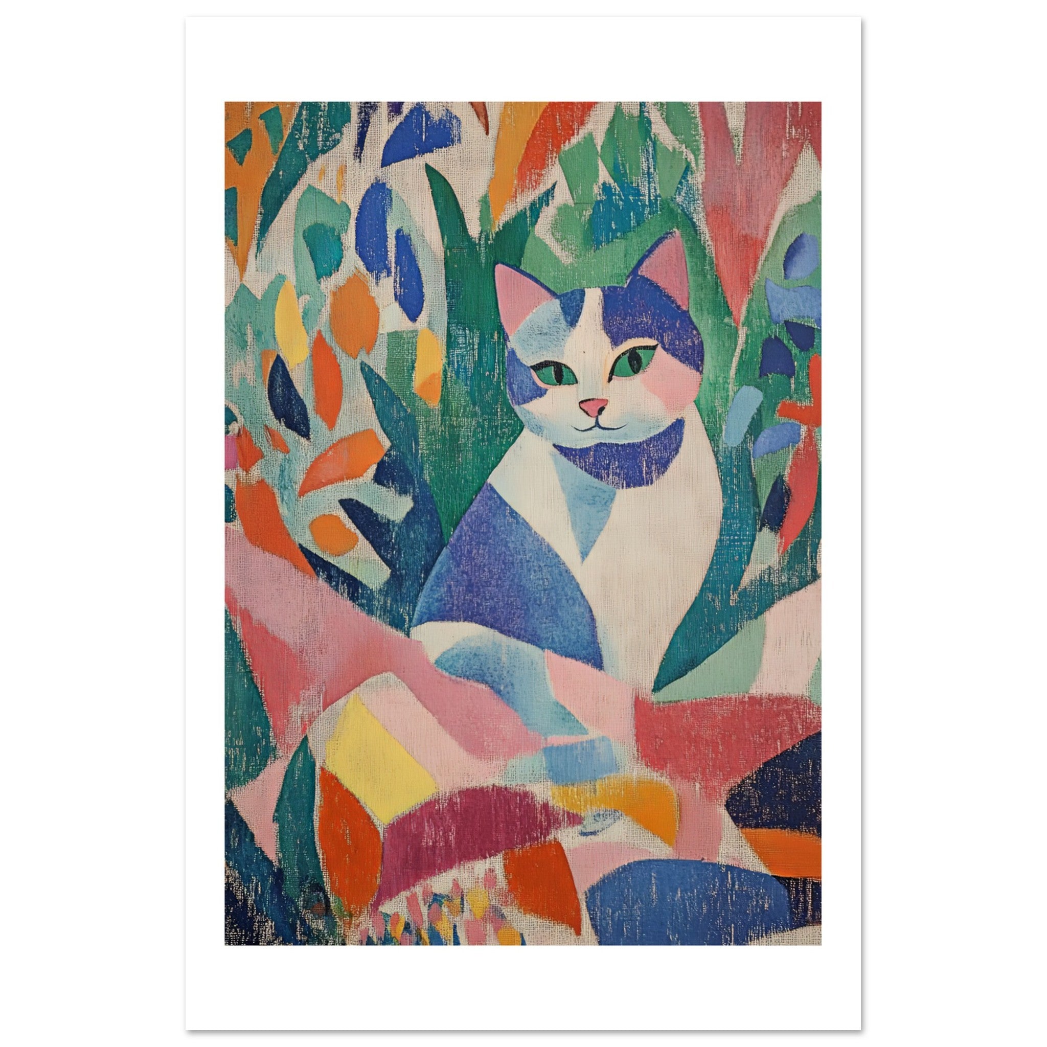 American Shorthair Cat Inspired by Matisse