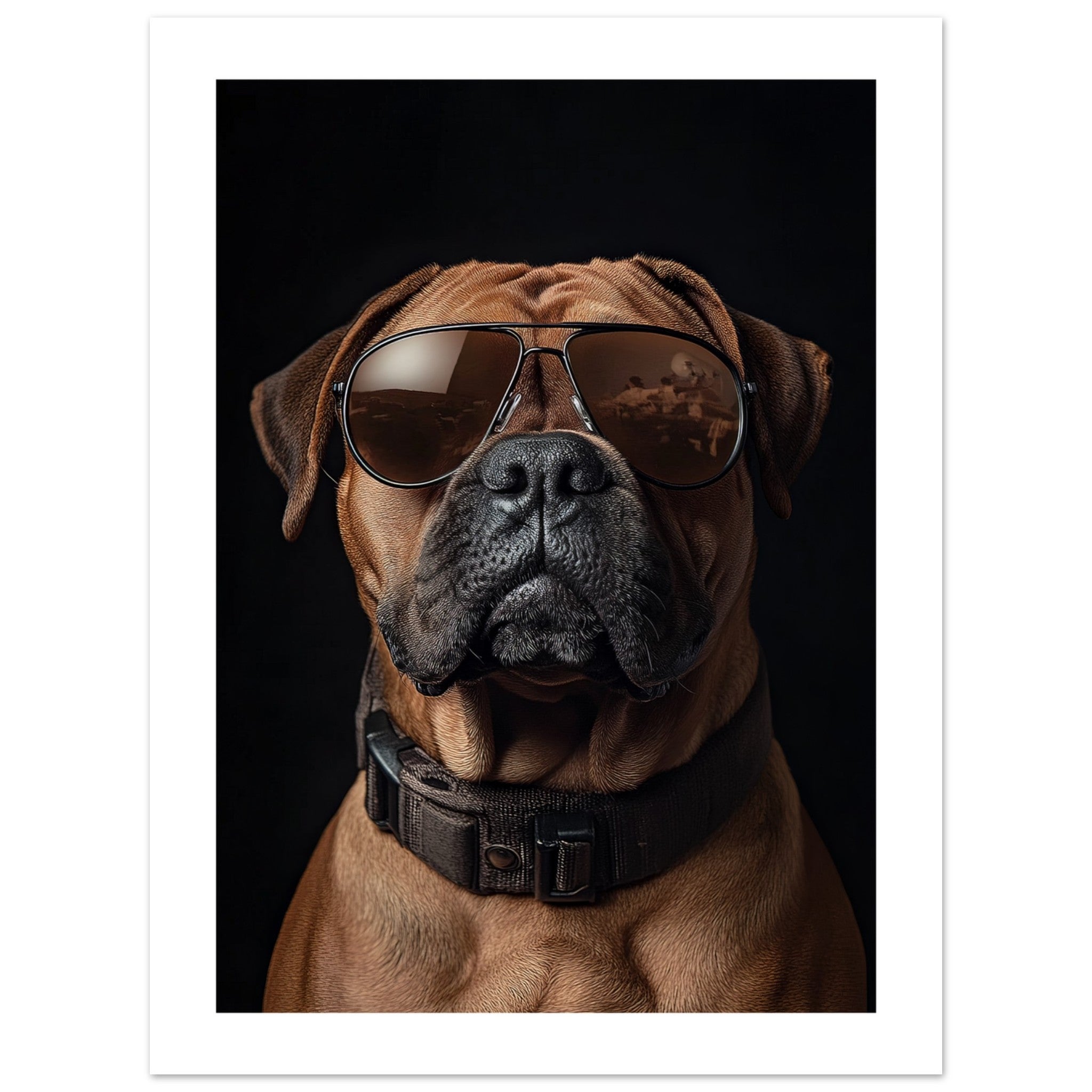 Boerboel Dog Wearing Pilot Sunglasses 1