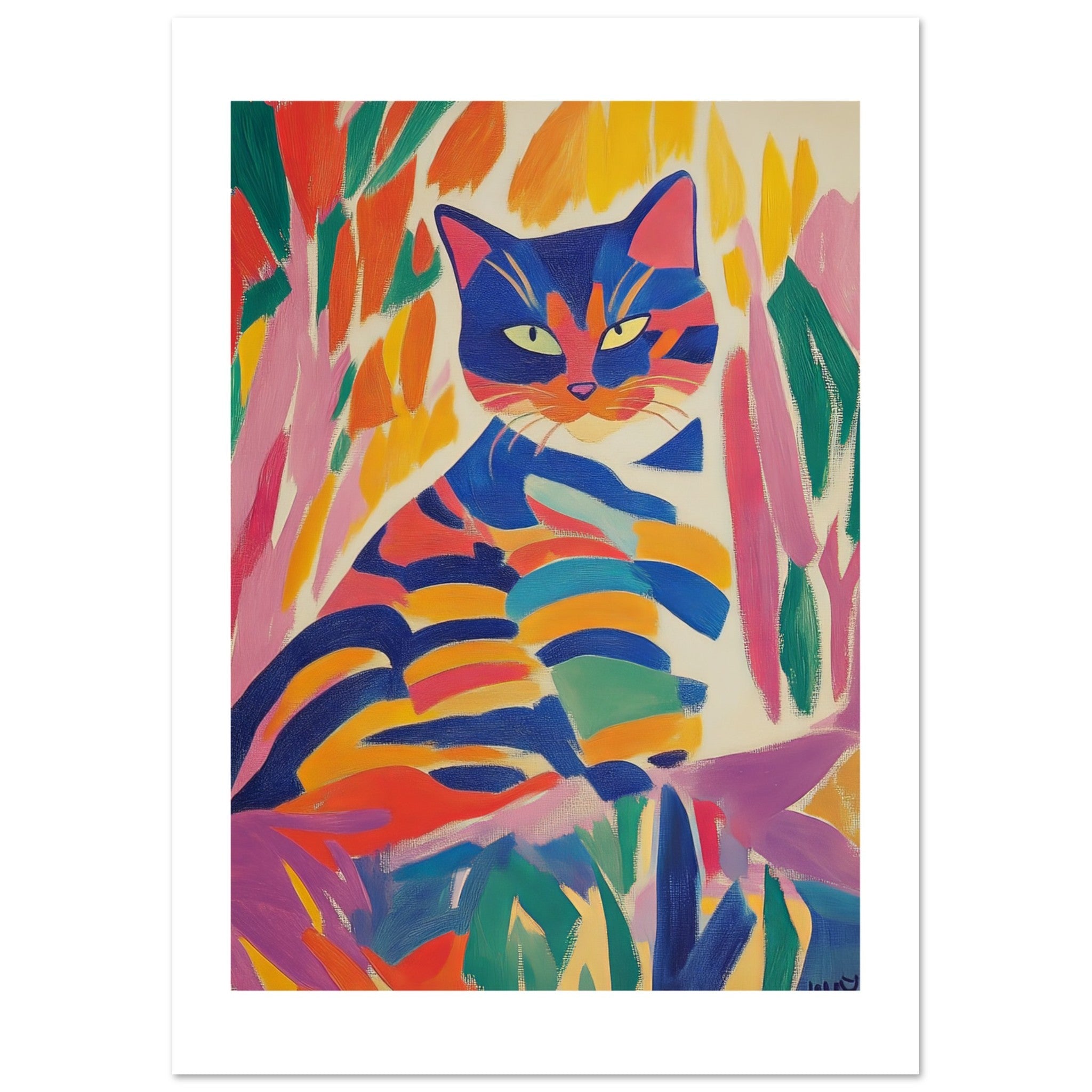 Bengal Cat Inspired by Matisse