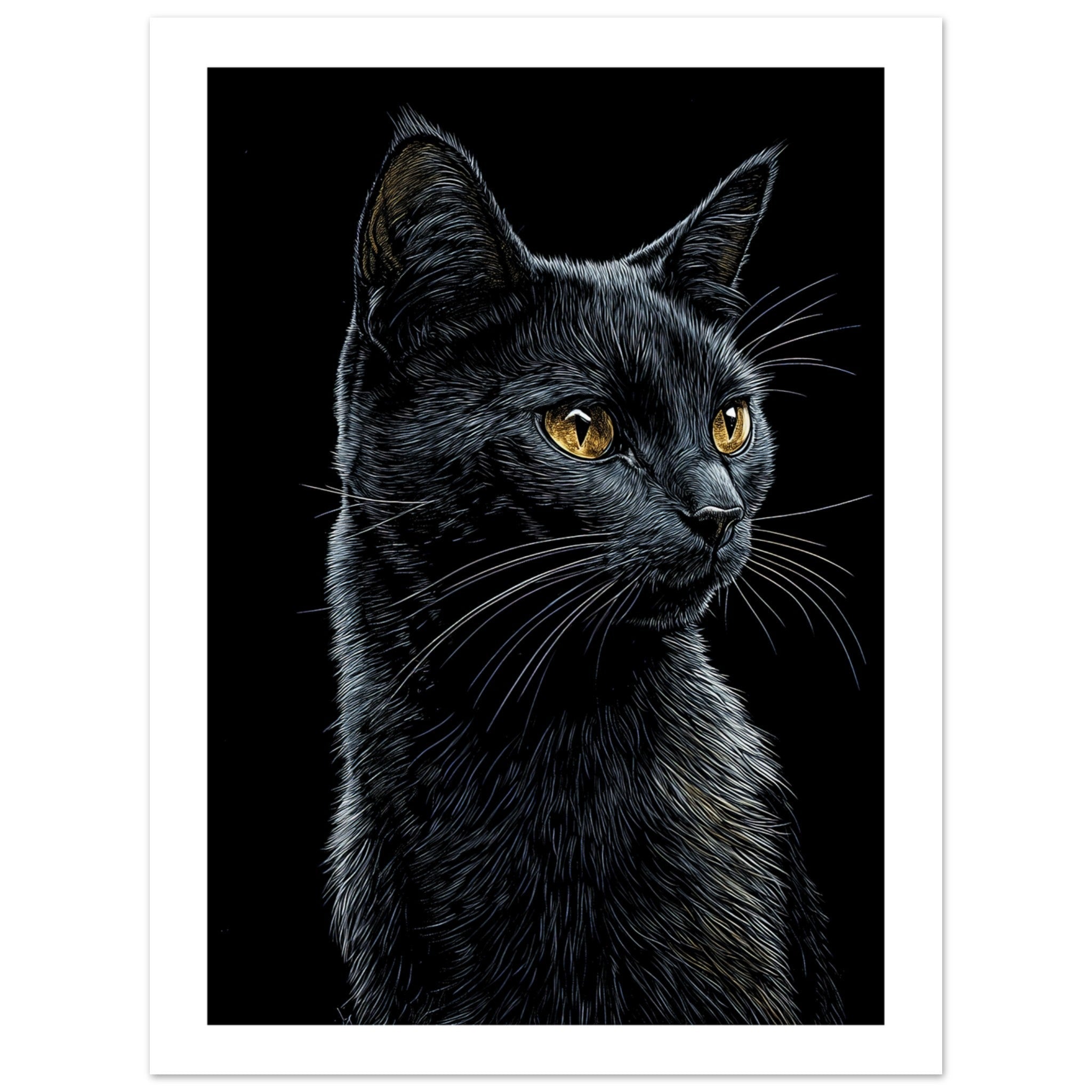 Bombay Cat Painted With Tone Pen 1