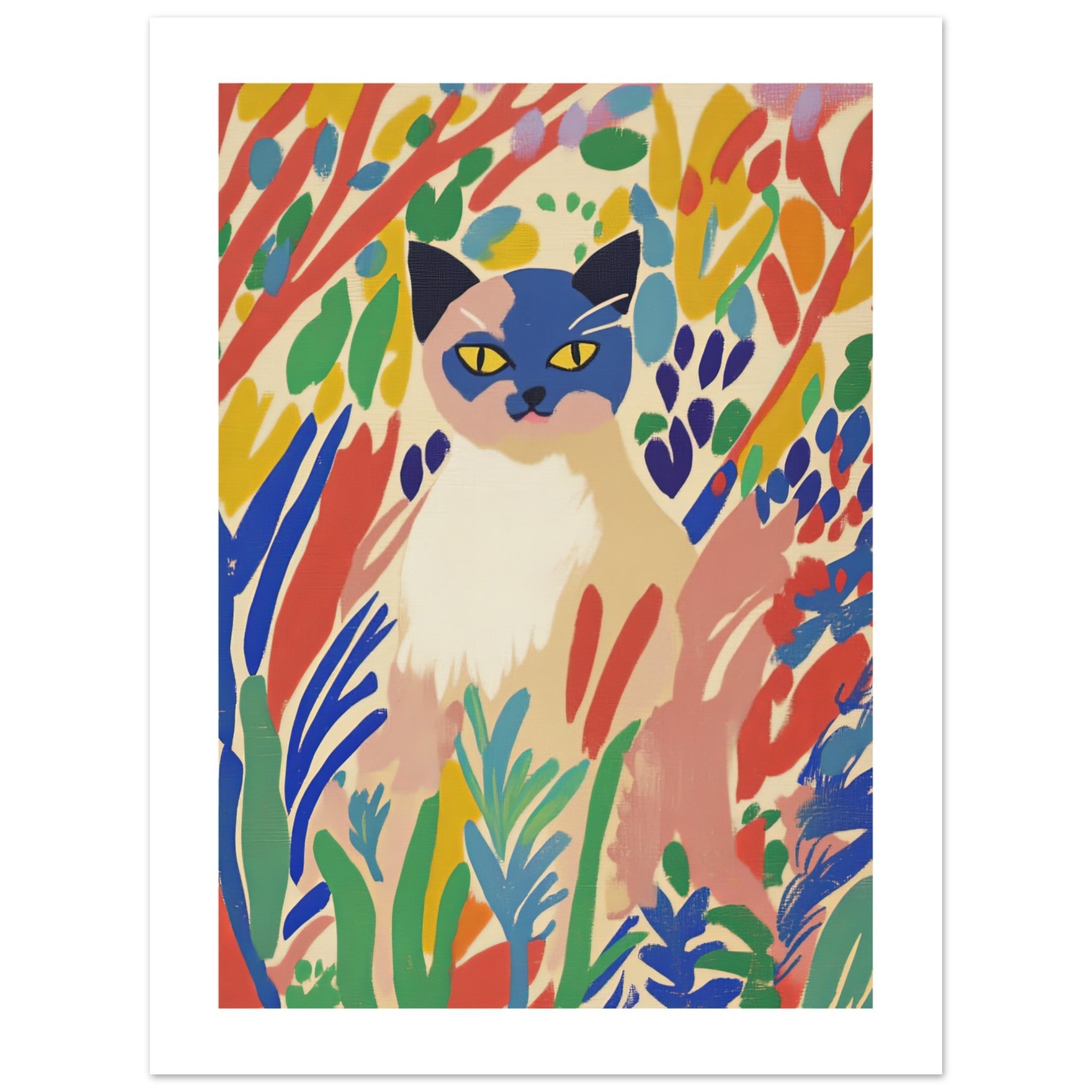 Burmese Cat Inspired by Matisse 1