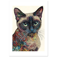 Burmese Cat Painted With Tone Pen 2