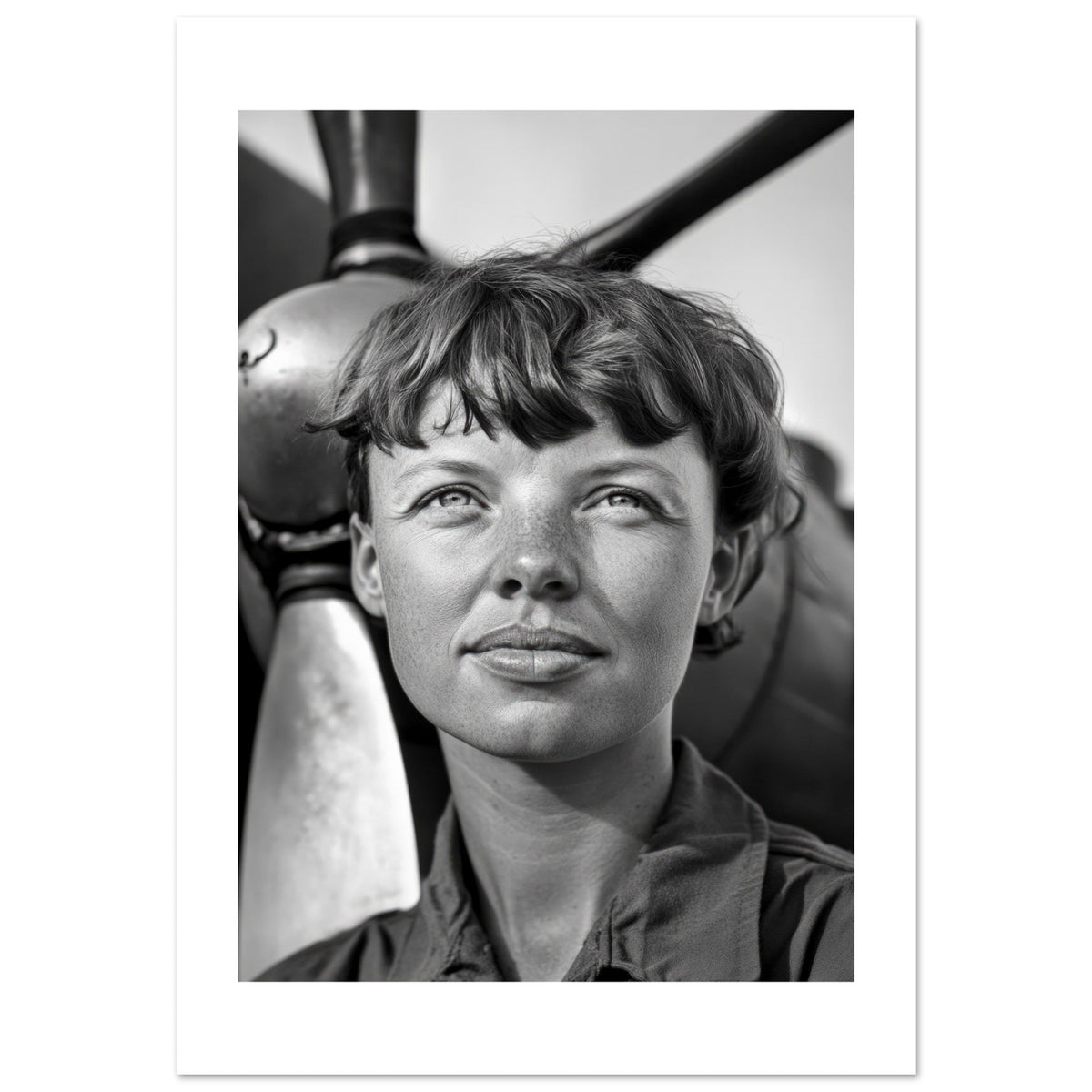 Amelia Earhart Poster Art Print // Wall-Art Of Famous Amelia Earhart