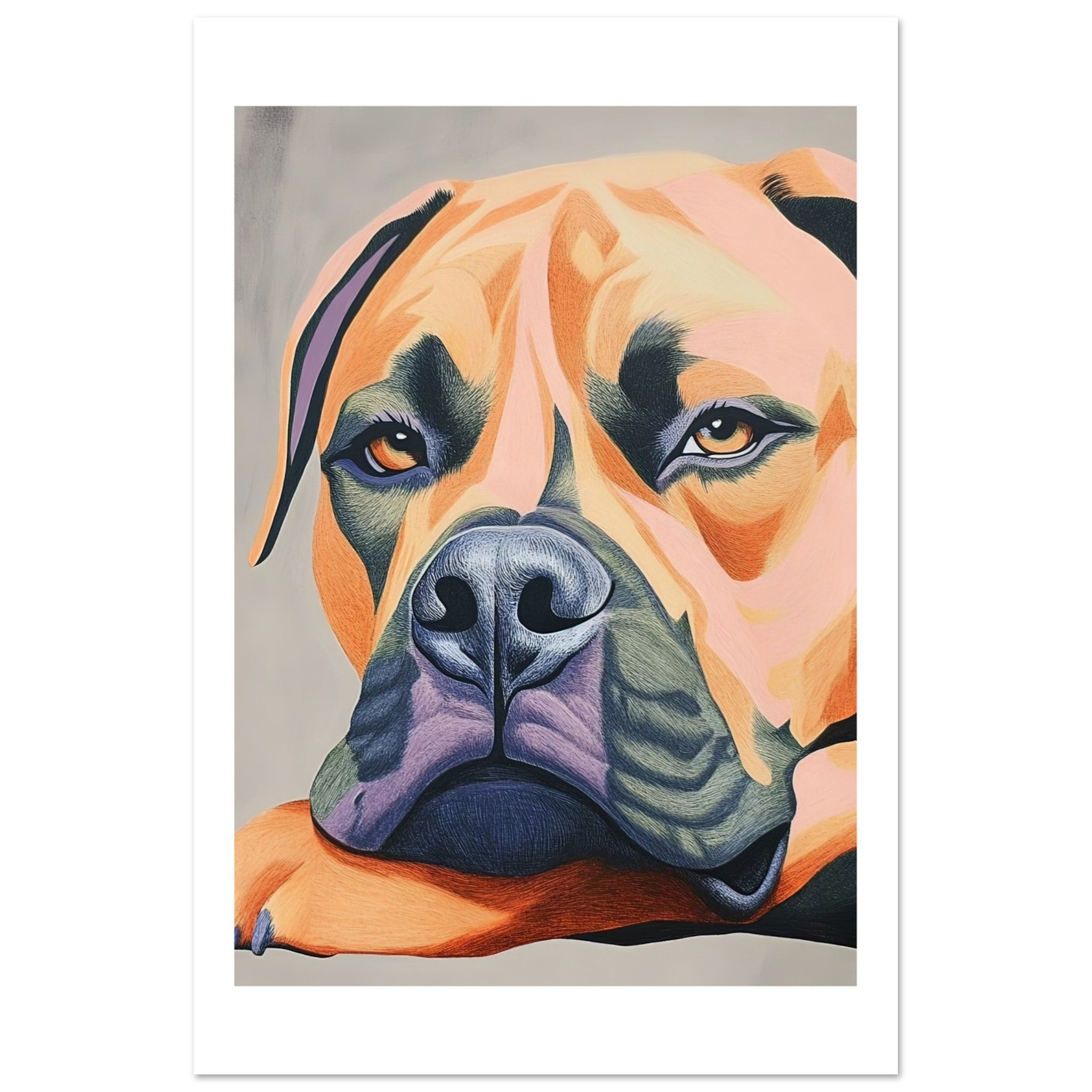 Boerboel Dog Relaxing Pastel Colored