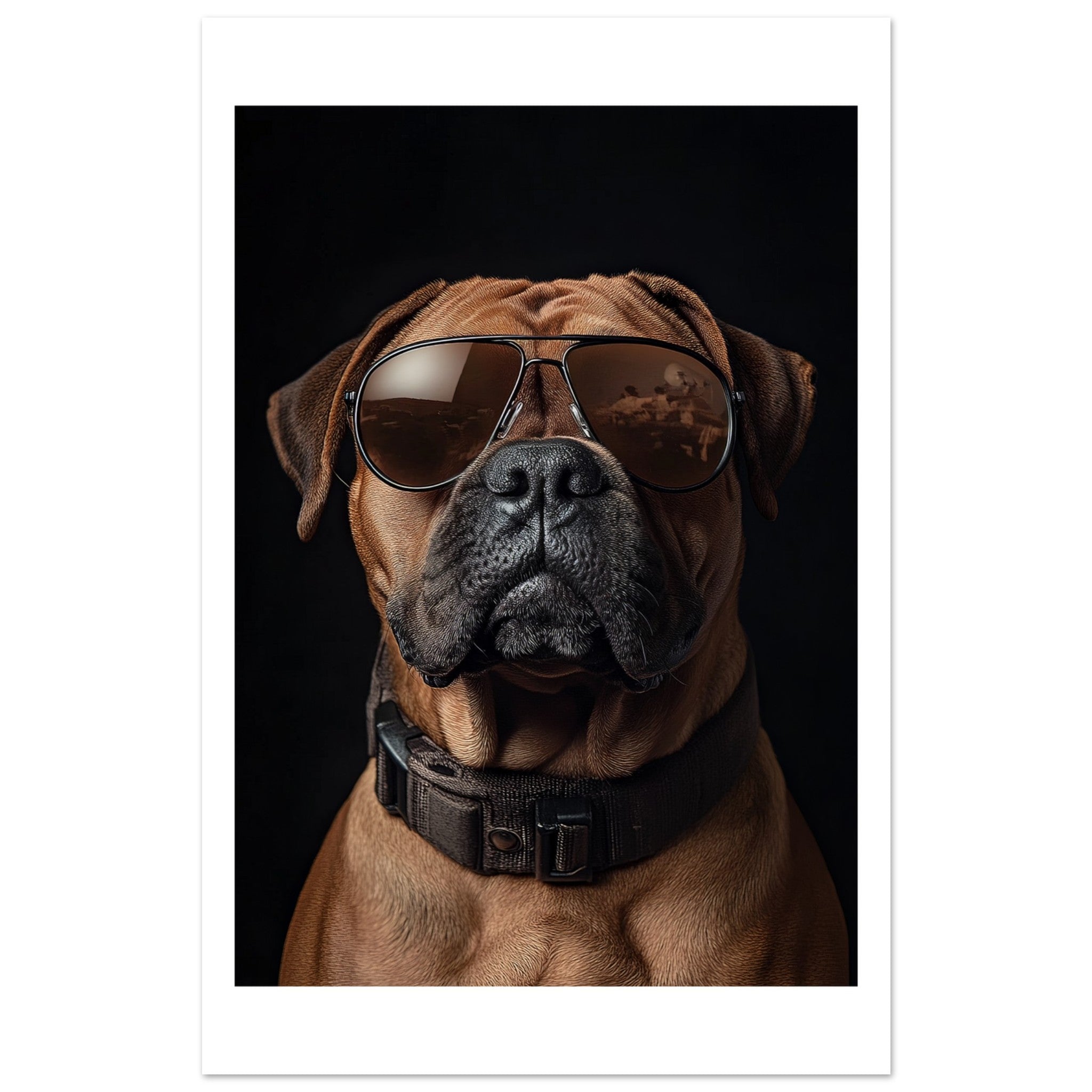 Boerboel Dog Wearing Pilot Sunglasses 1