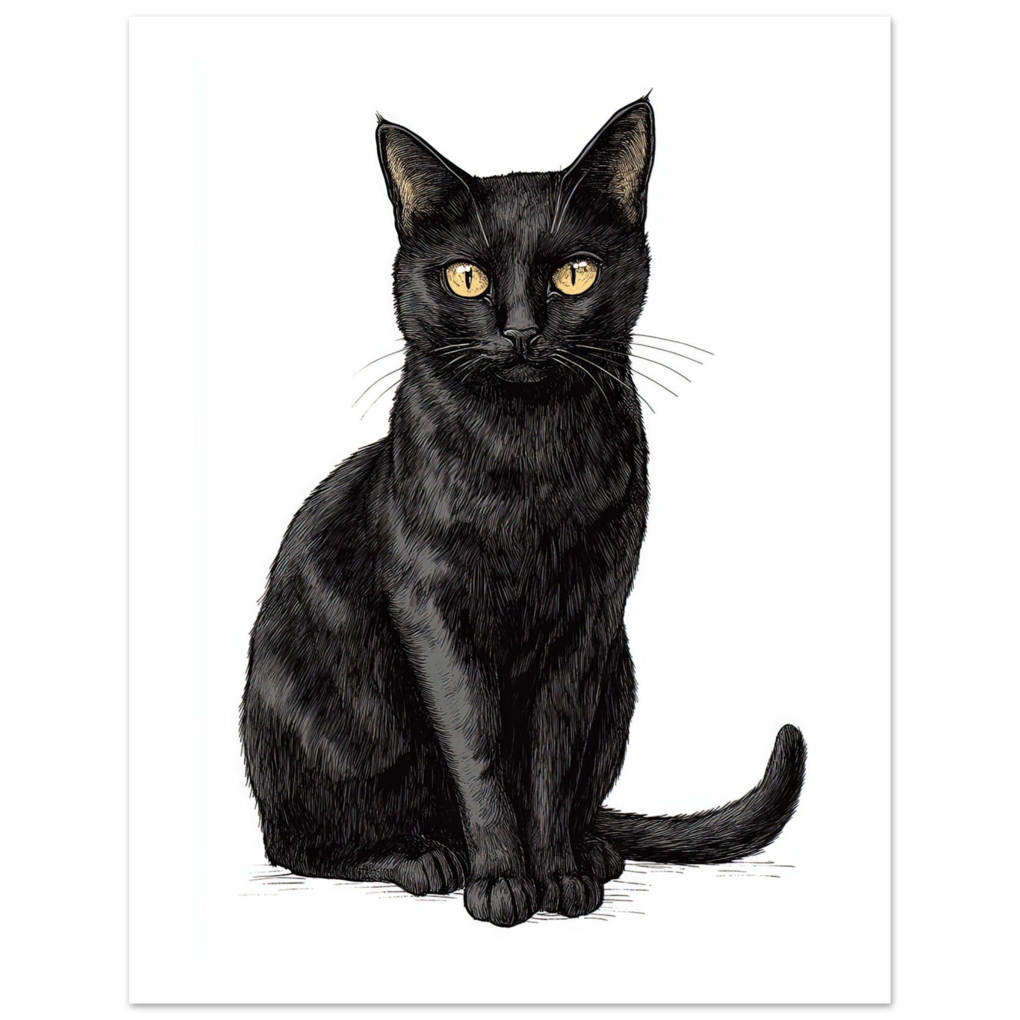 Bombay Cat Painted With Tone Pen