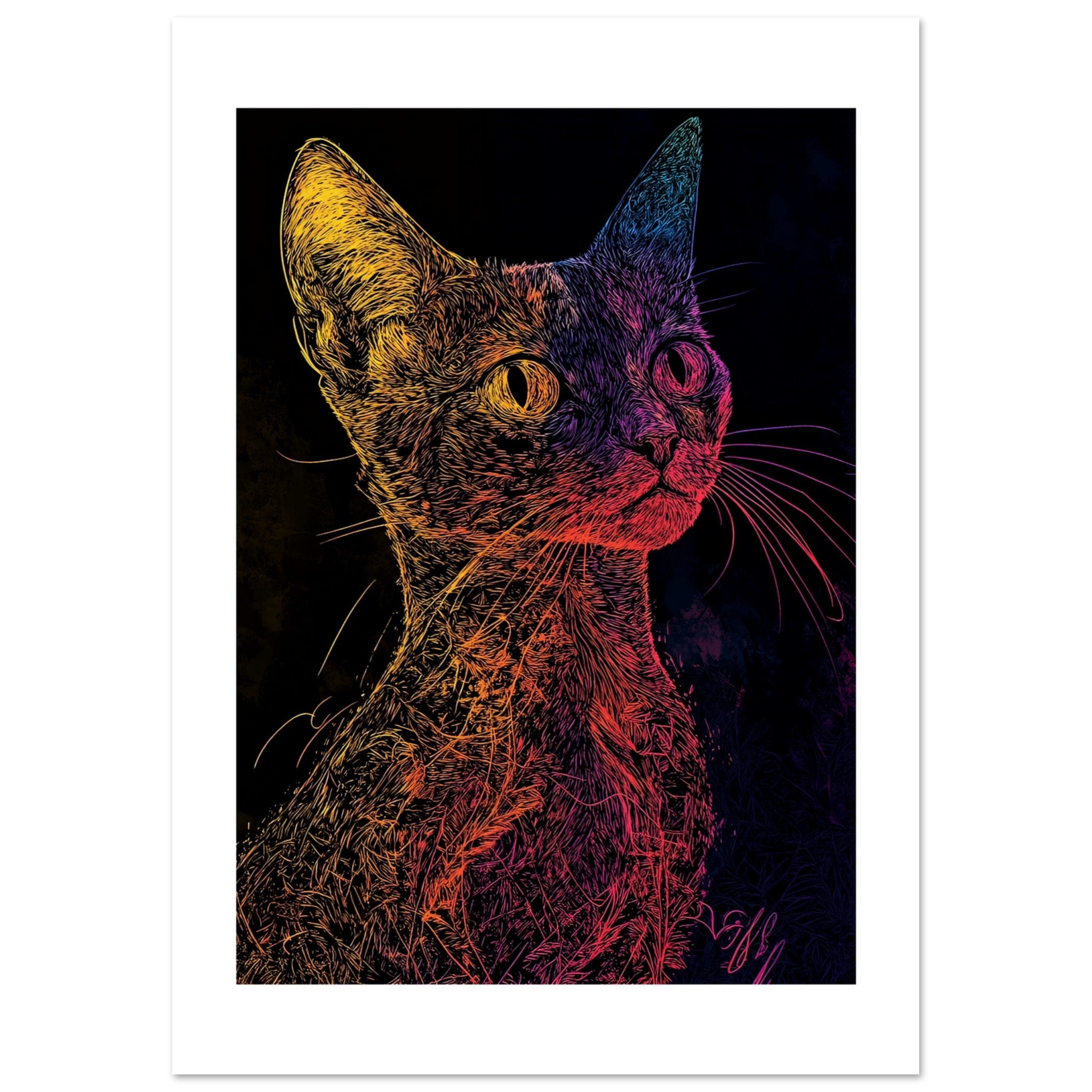 Bombay Cat Painted With Tone Pen 5