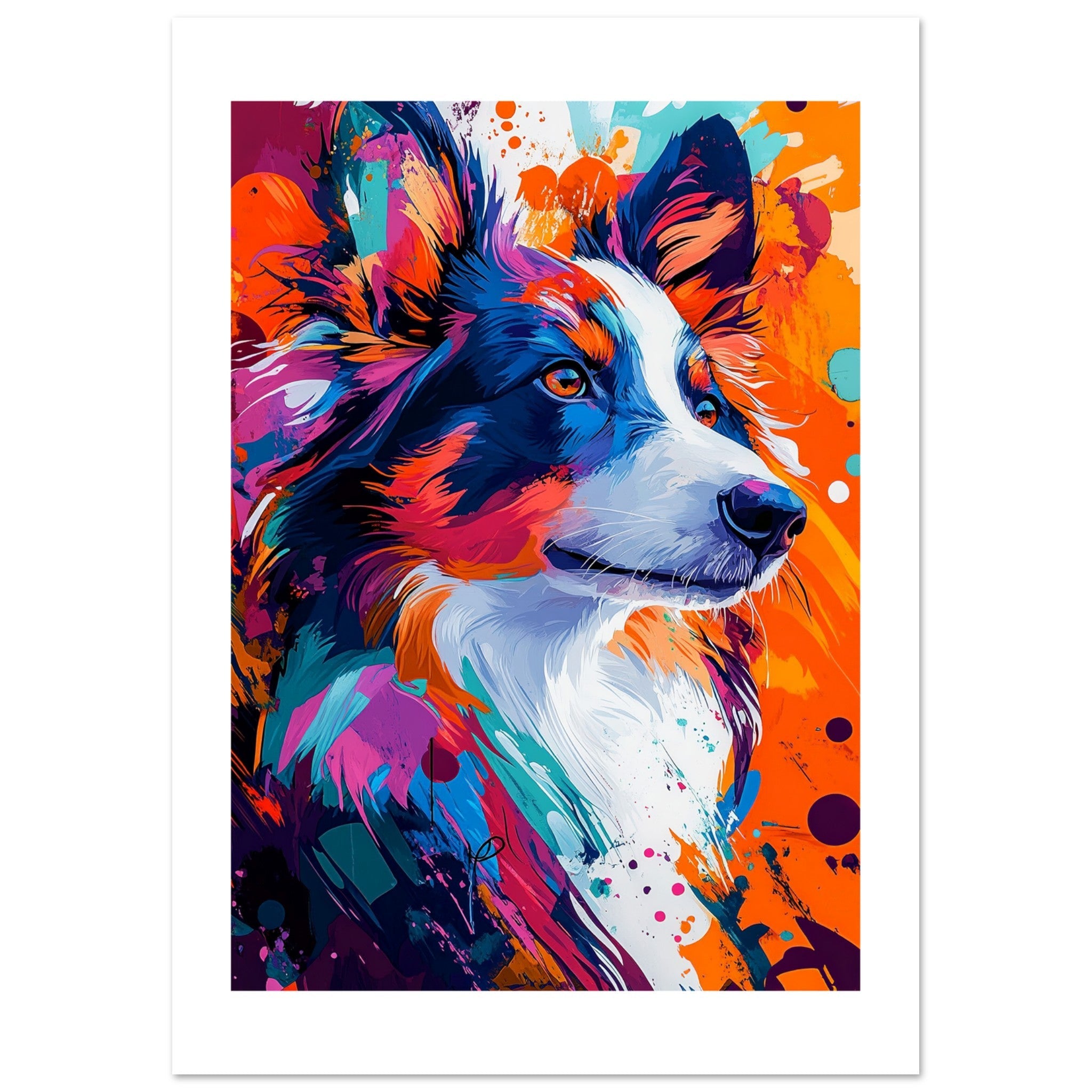Border Collie Poster / Border Collie Art Work / Border Collie Print