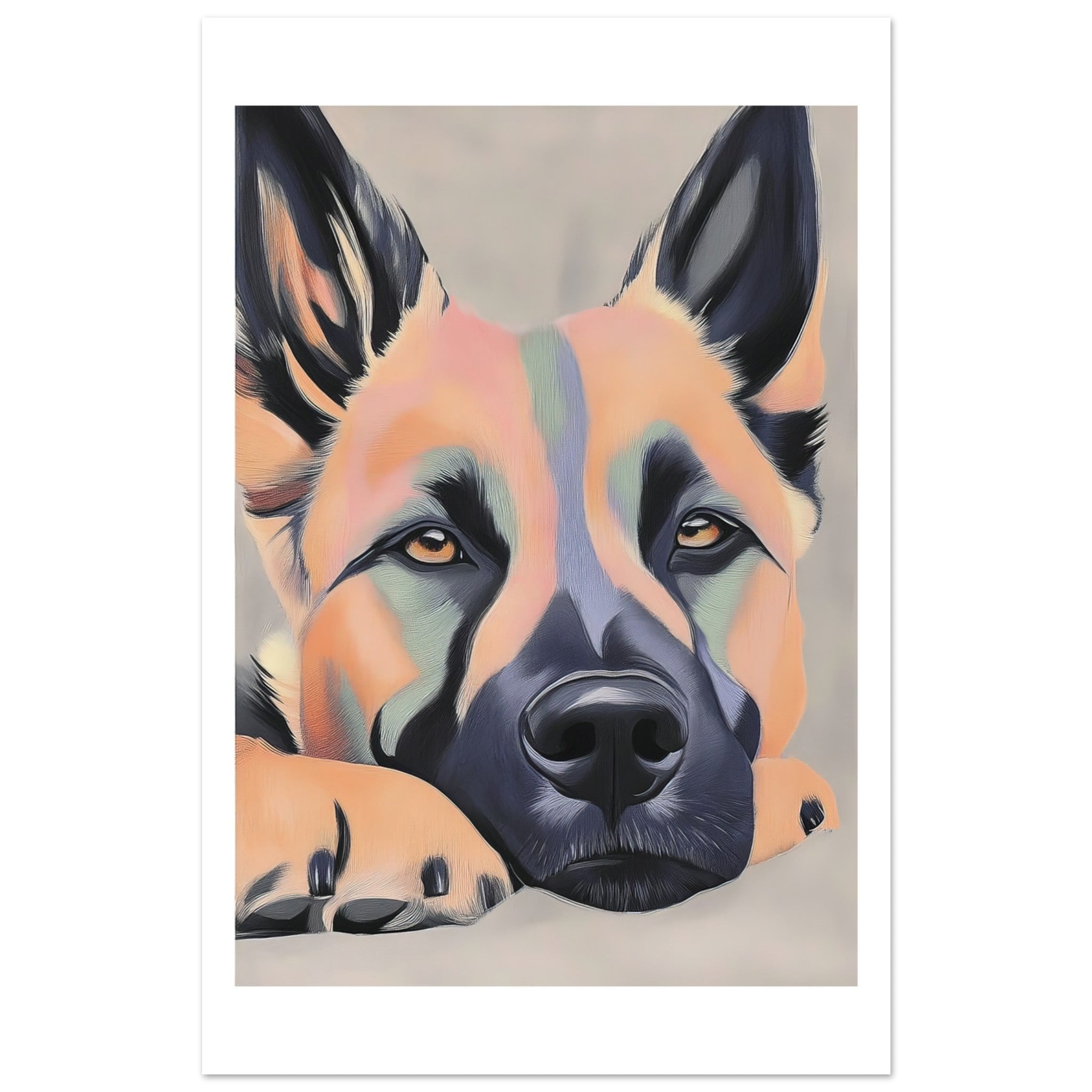 Belgian Tervuren Dog Relaxing Pastel Colored