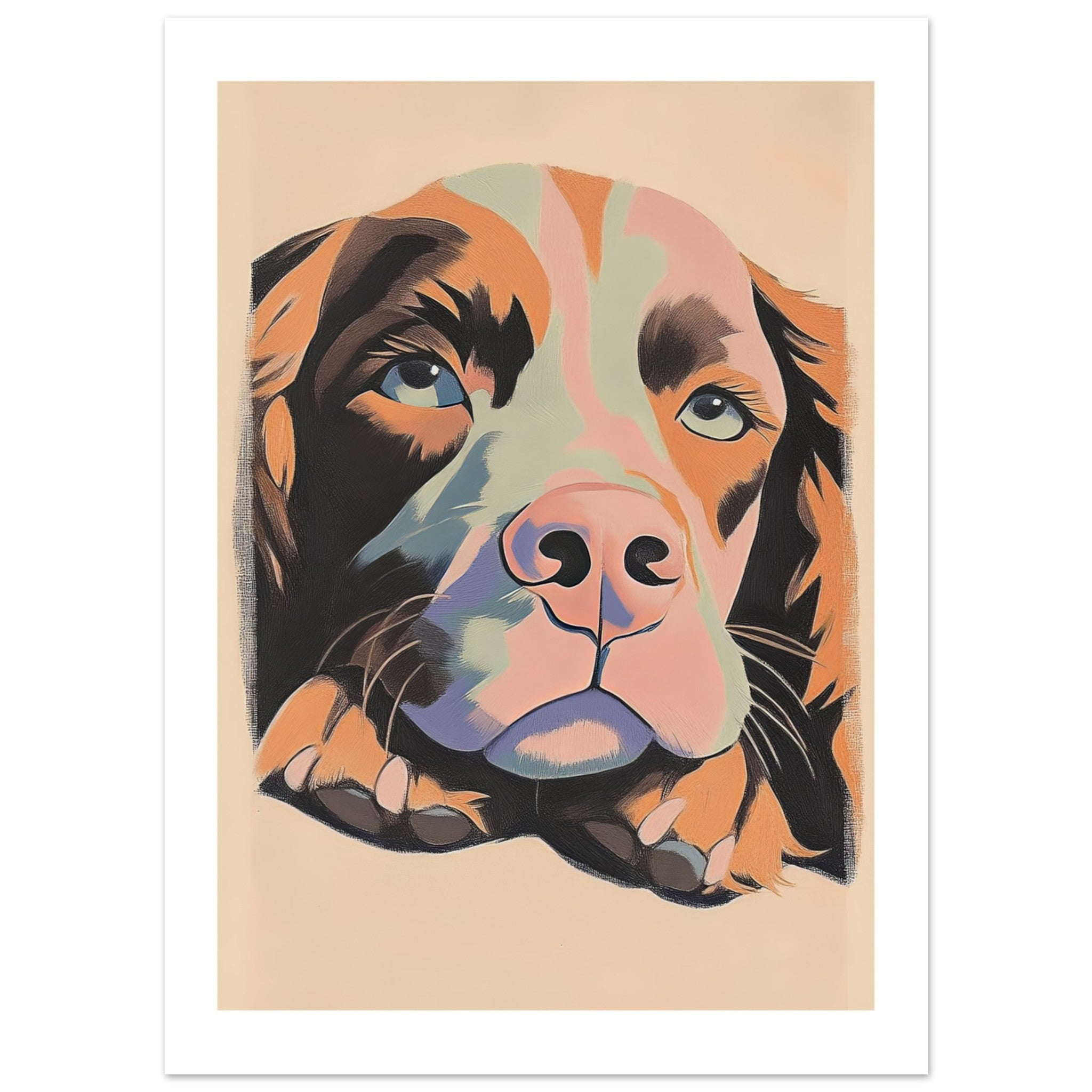 American Water Dog Relaxing Pastel Colored 3