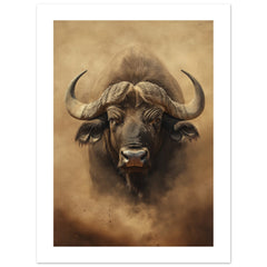 Buffalo portrait in a sandstorm 2