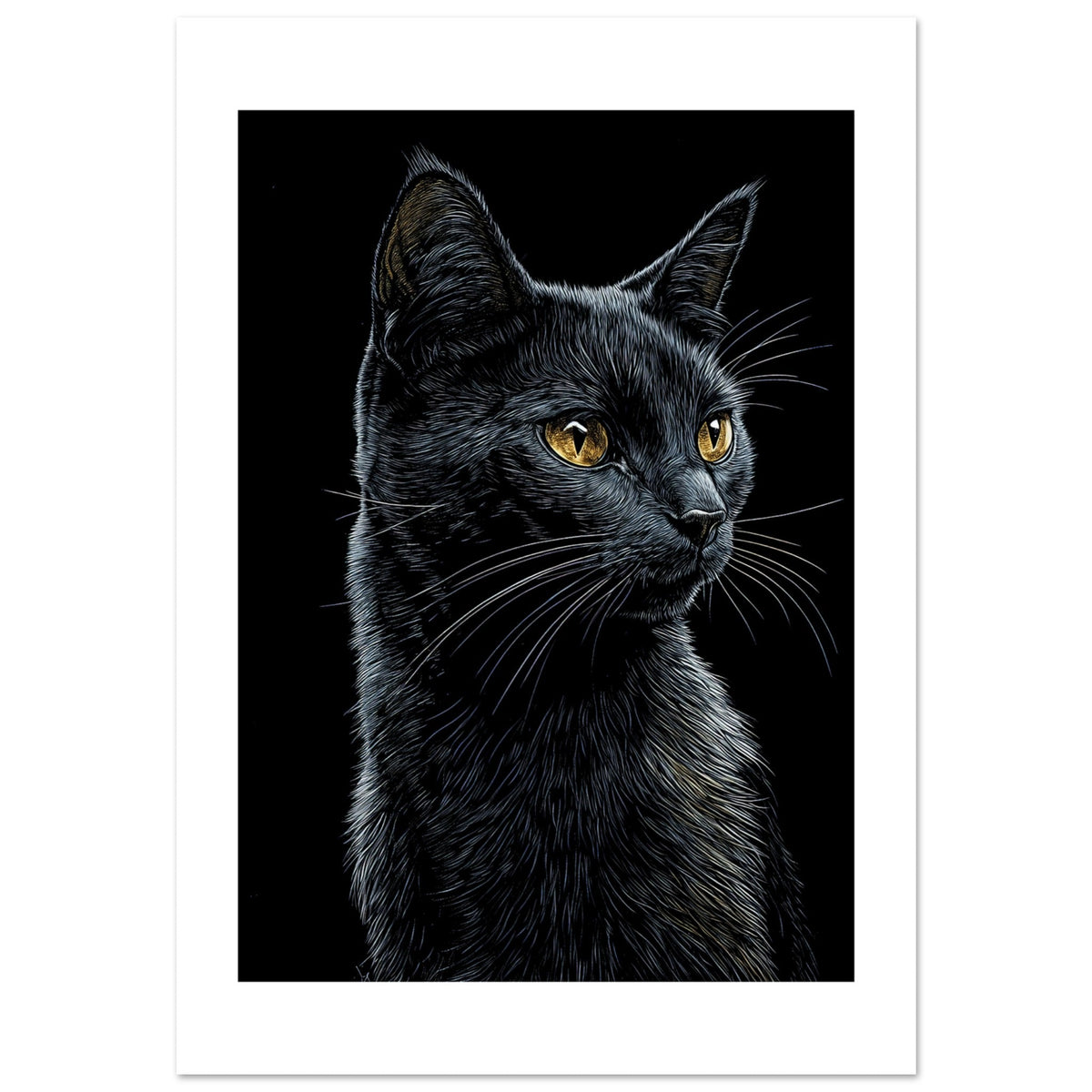 Bombay Cat Painted With Tone Pen 1