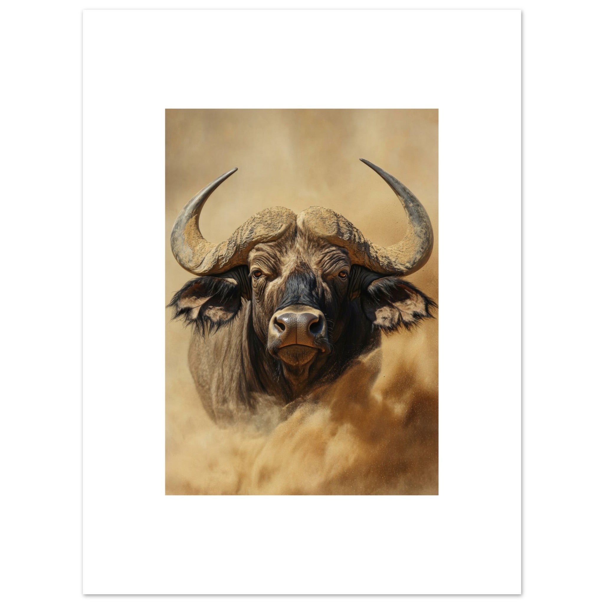 Buffalo portrait in a sandstorm 7