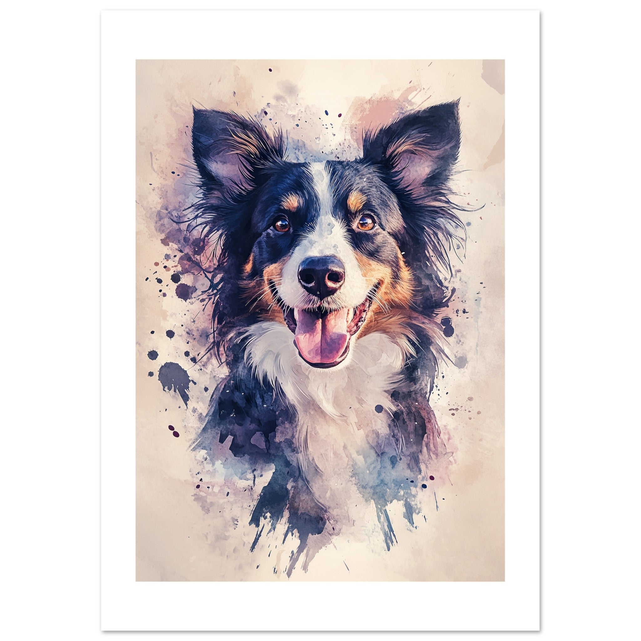 Border Collie Poster / Border Collie Art Work / Border Collie Print