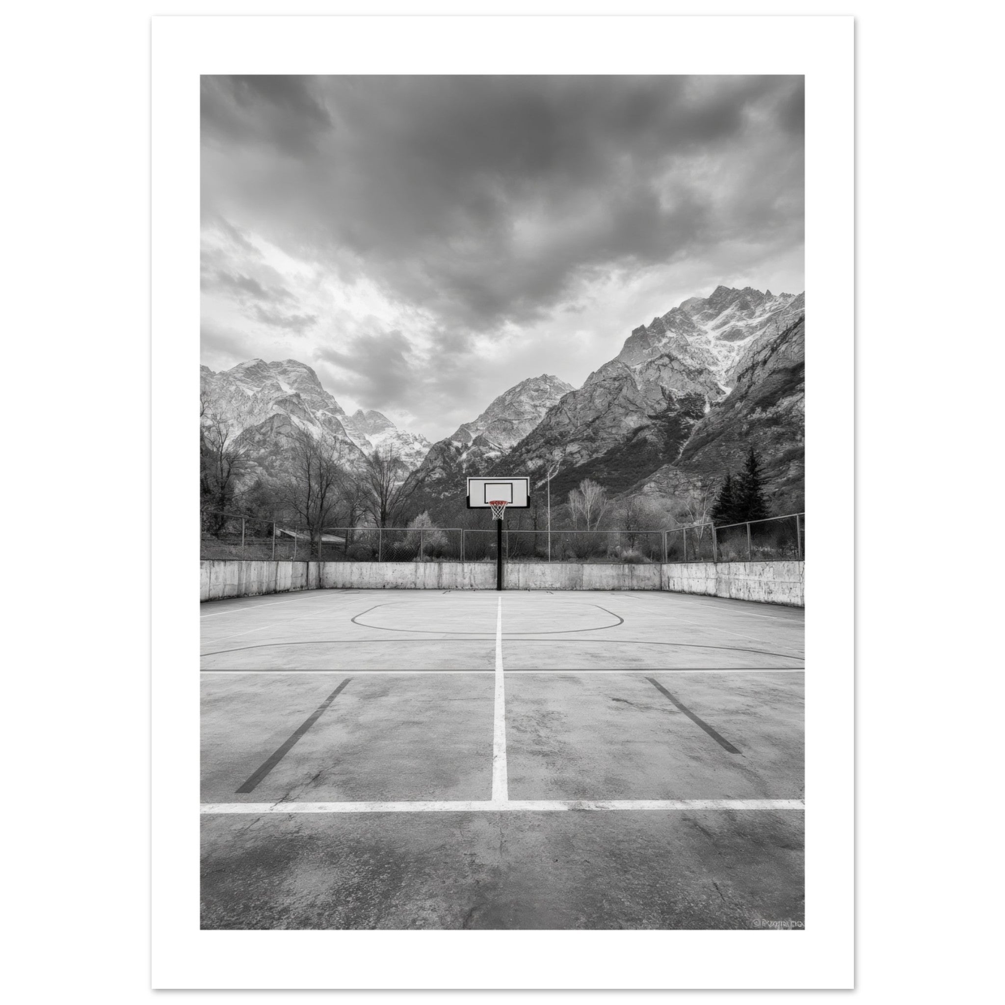 Basketball Court in Mountains 3