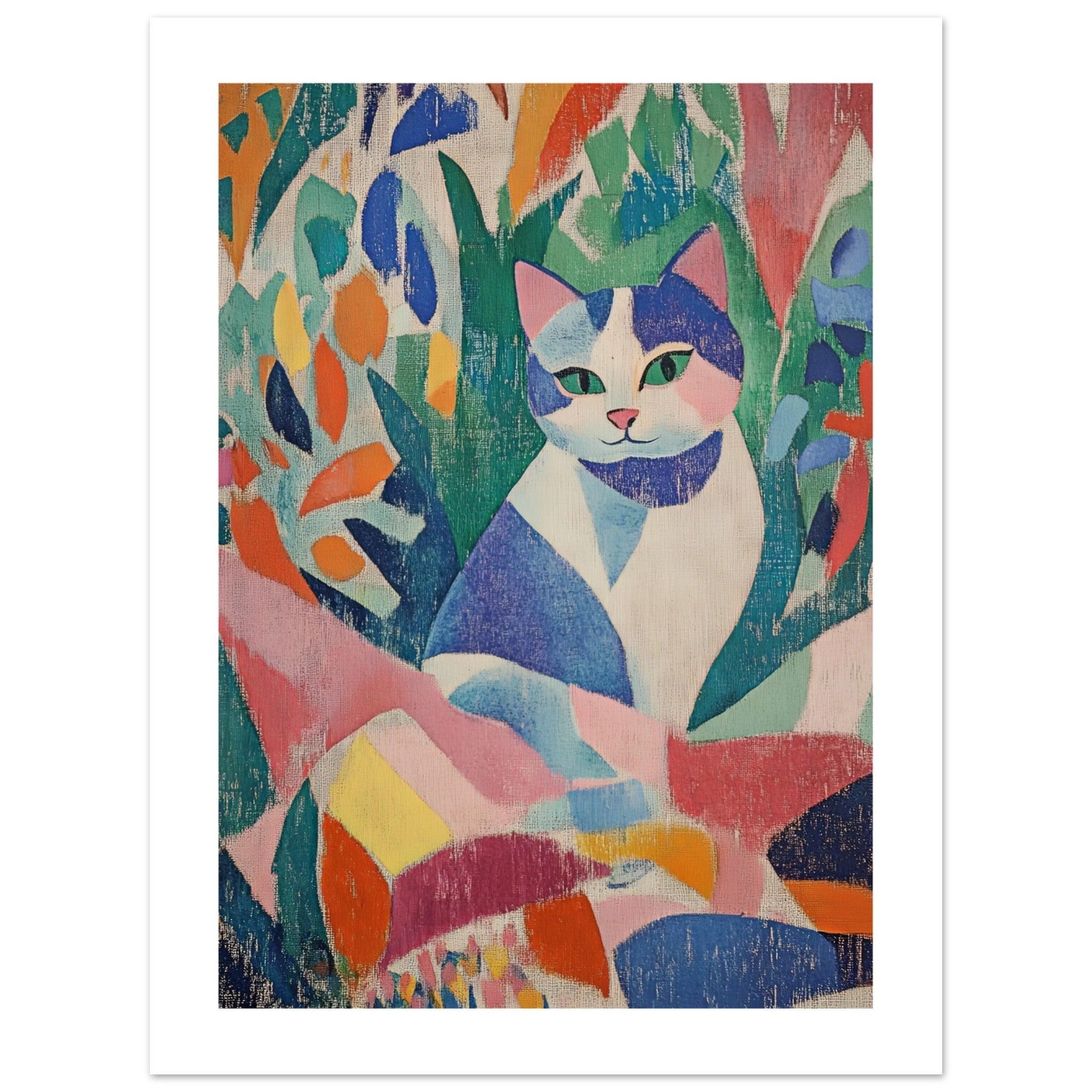 American Shorthair Cat Inspired by Matisse