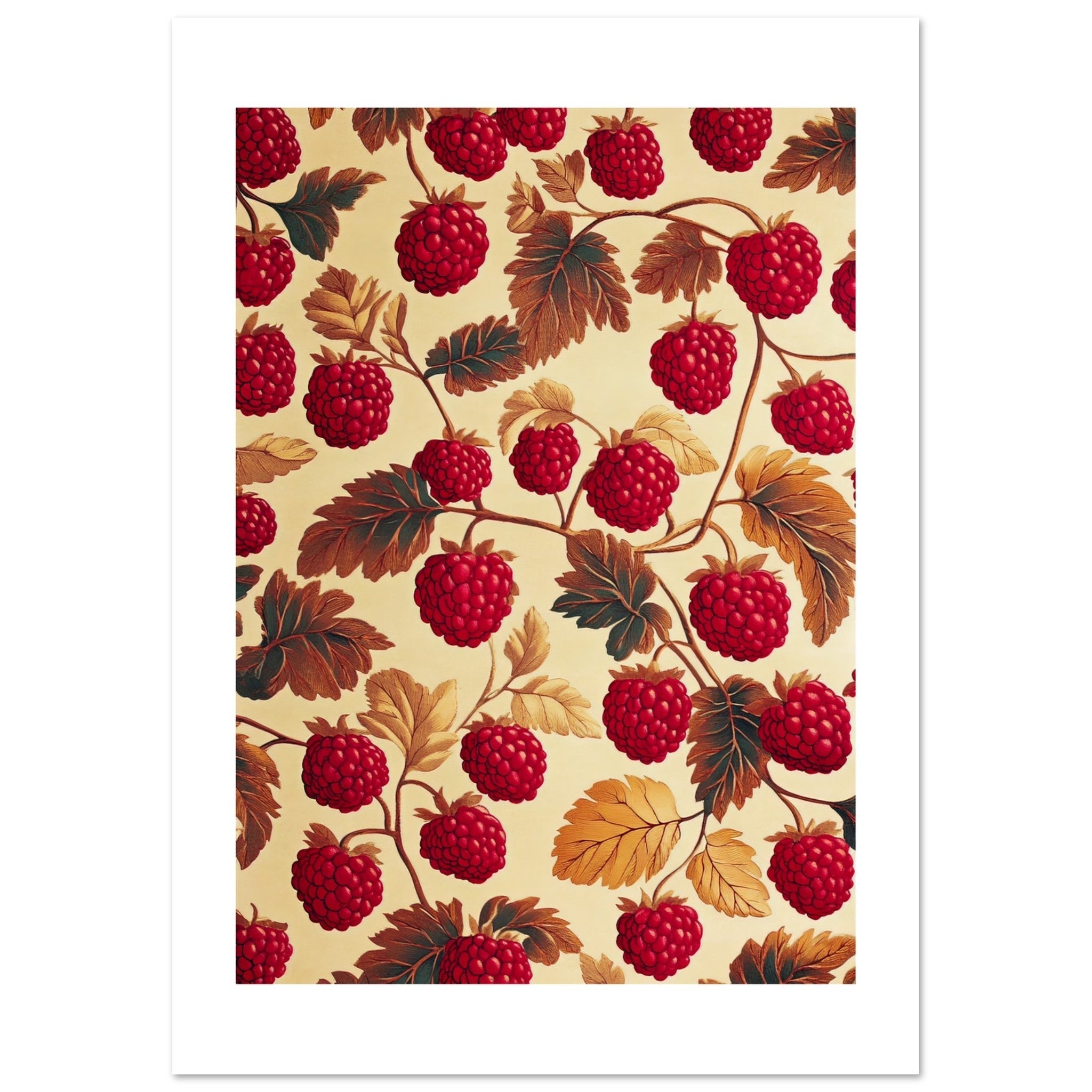 A pattern of Rasberries