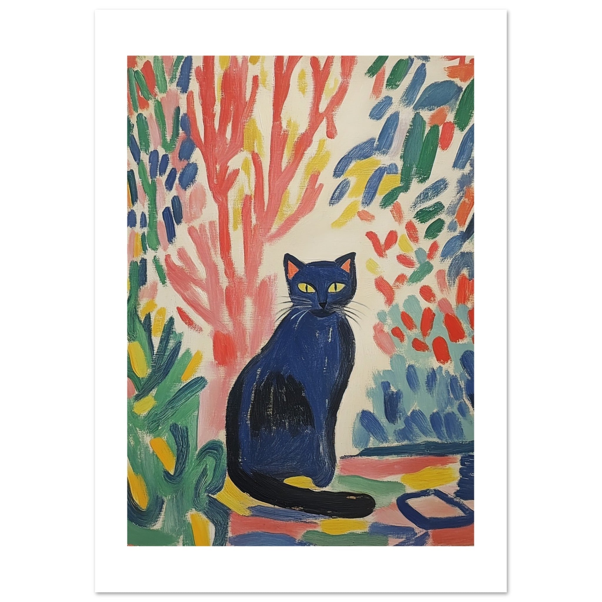 Bombay Cat Inspired by Matisse