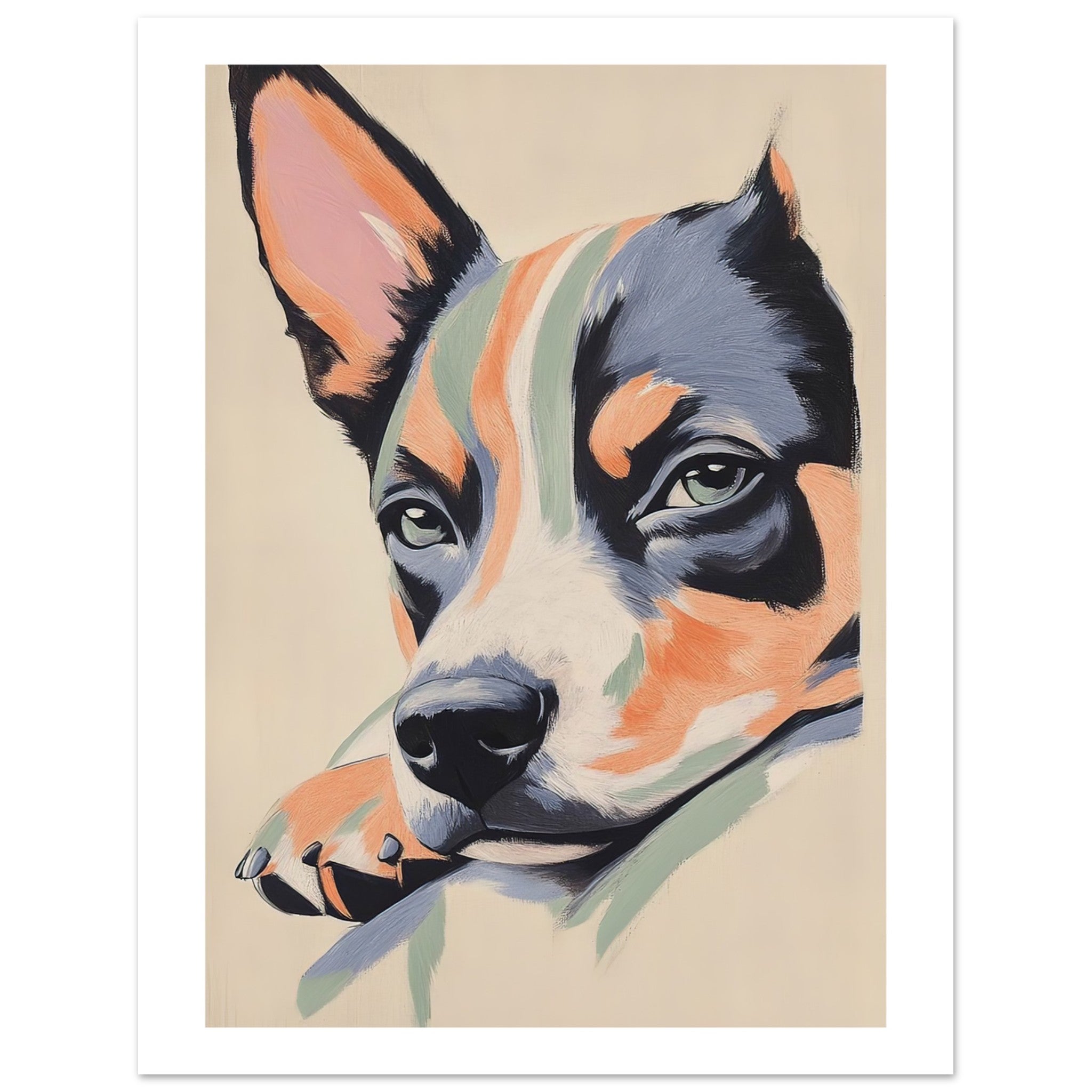 Australian Cattle Dog Relaxing Pastel Colored 1