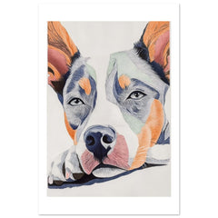 Australian Cattle Dog Relaxing Pastel Colored