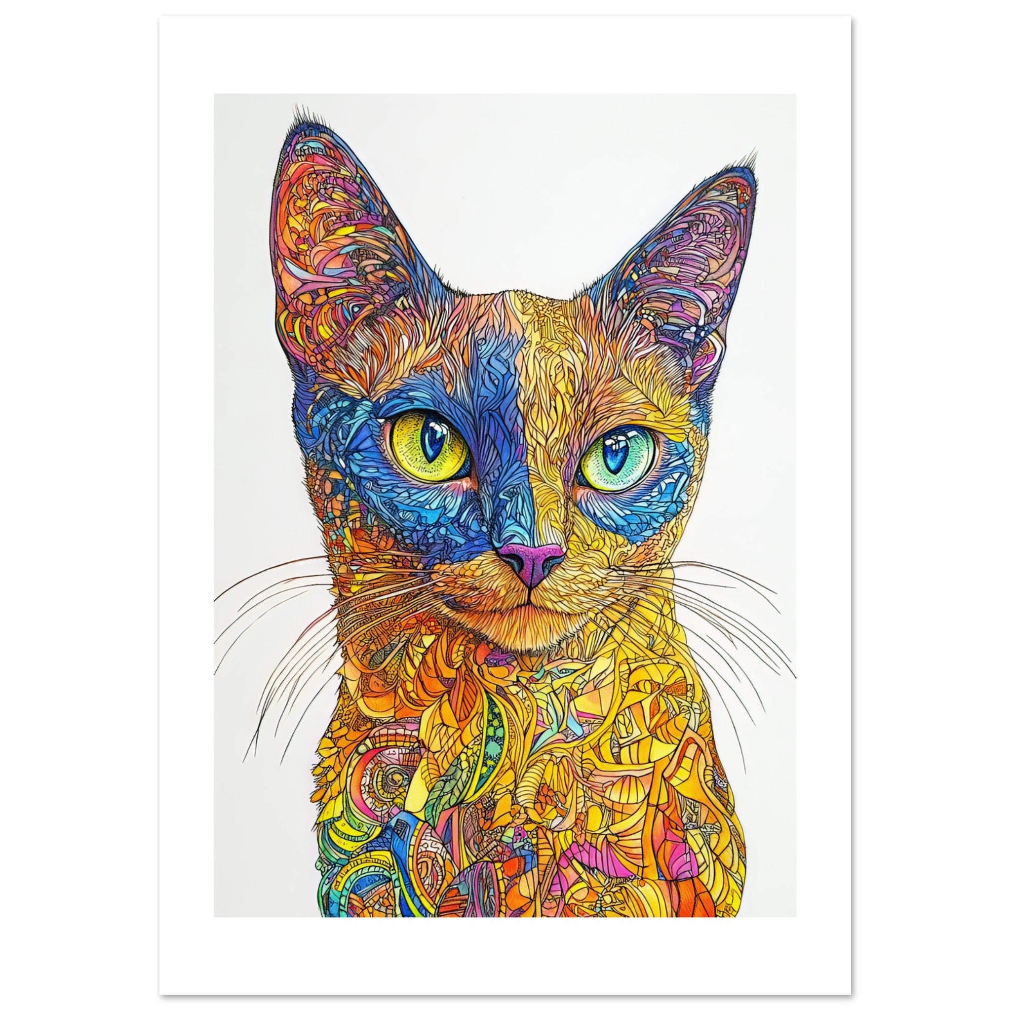 Burmese Cat Painted With Tone Pen 1