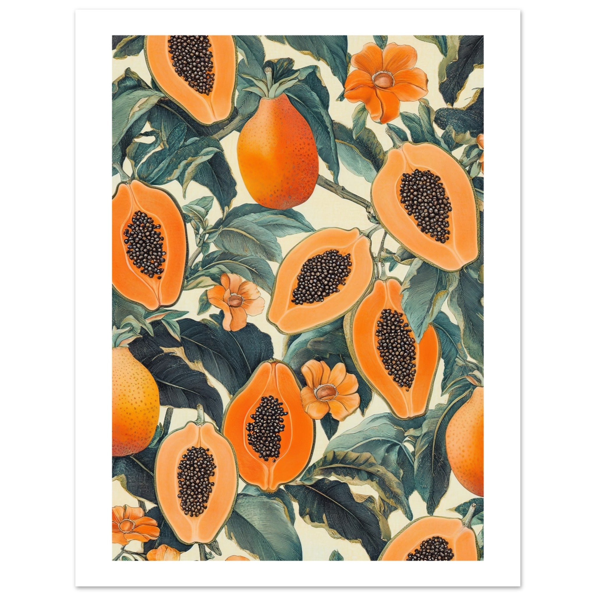 A pattern of Papayas