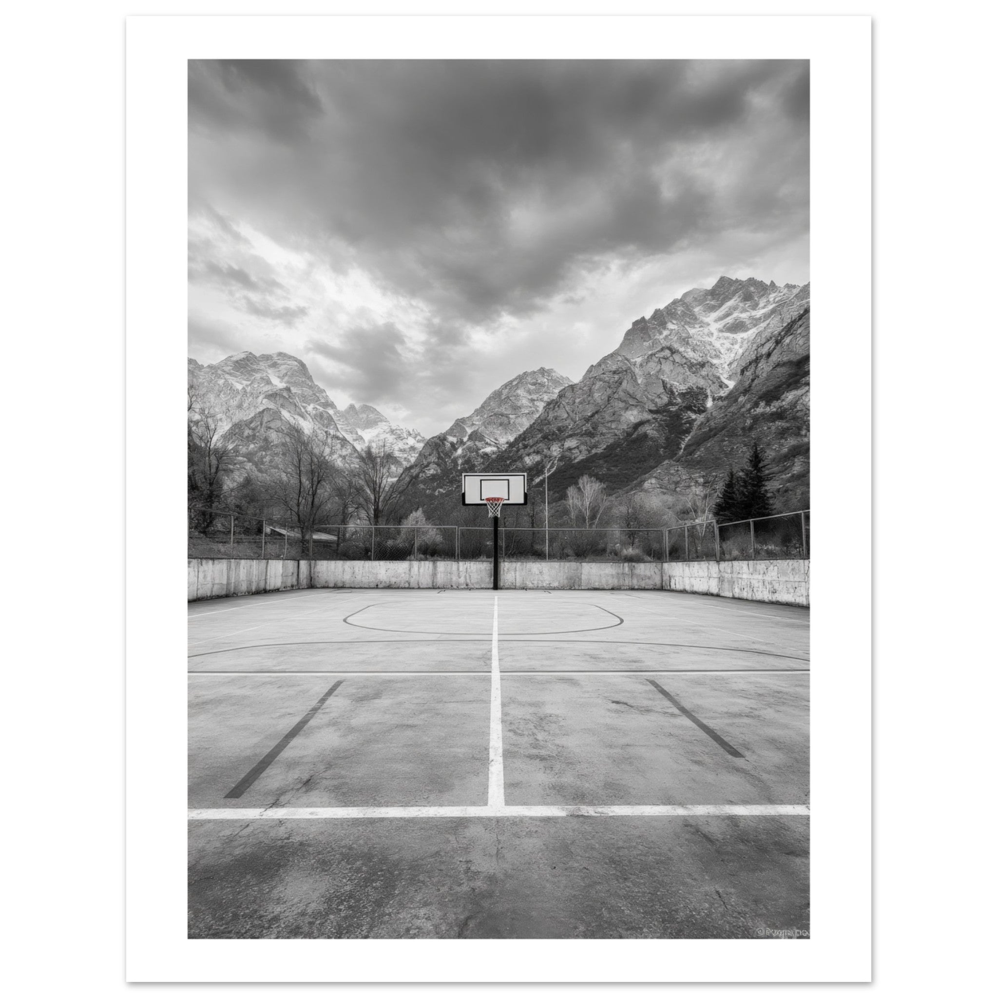 Basketball Court in Mountains 3