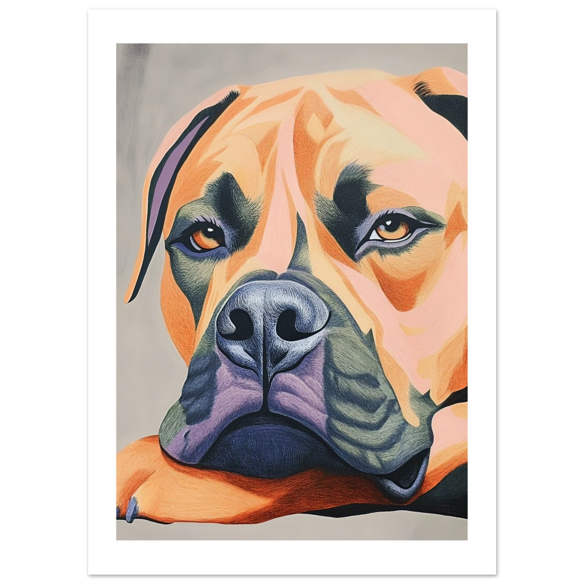 Boerboel Dog Relaxing Pastel Colored