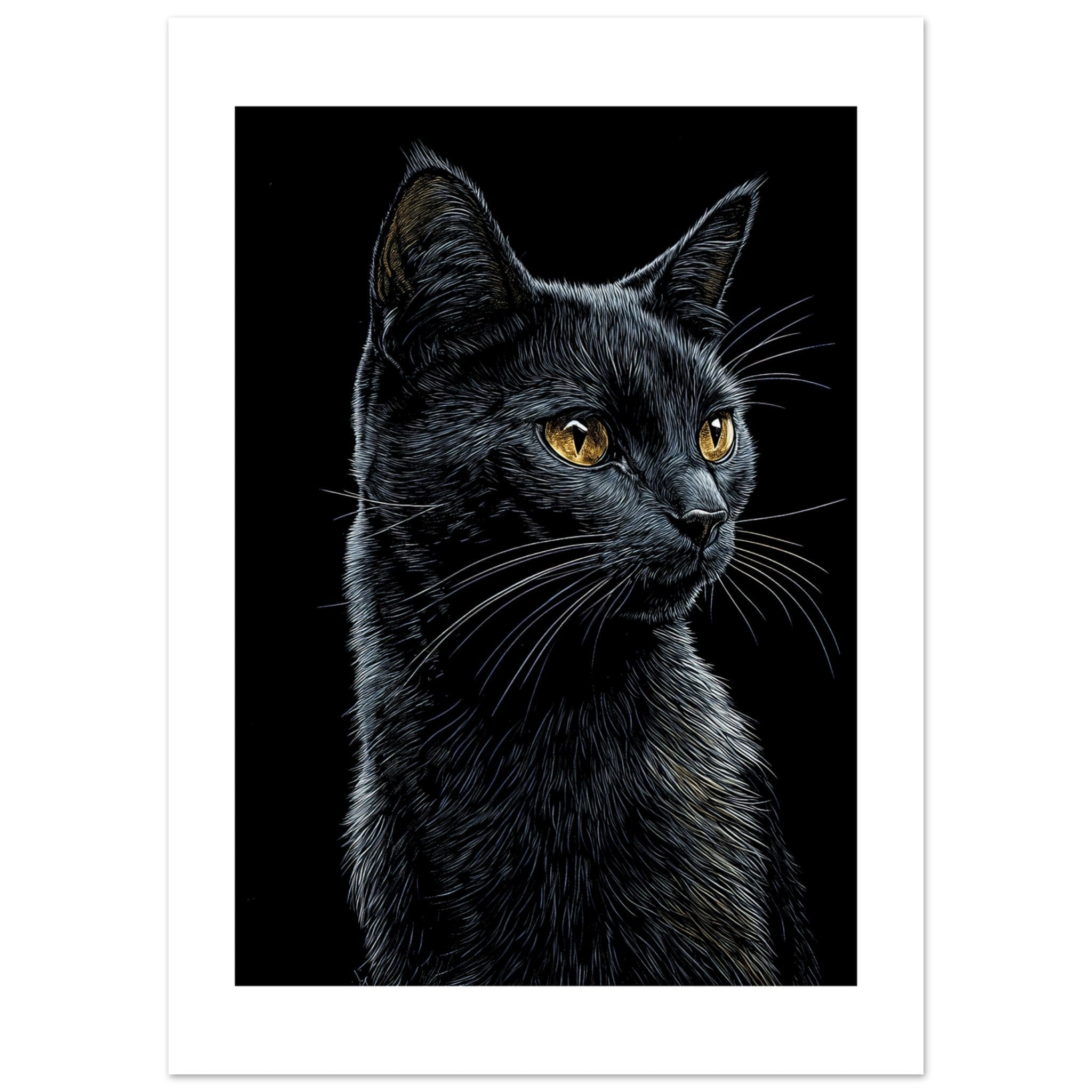 Bombay Cat Painted With Tone Pen 1