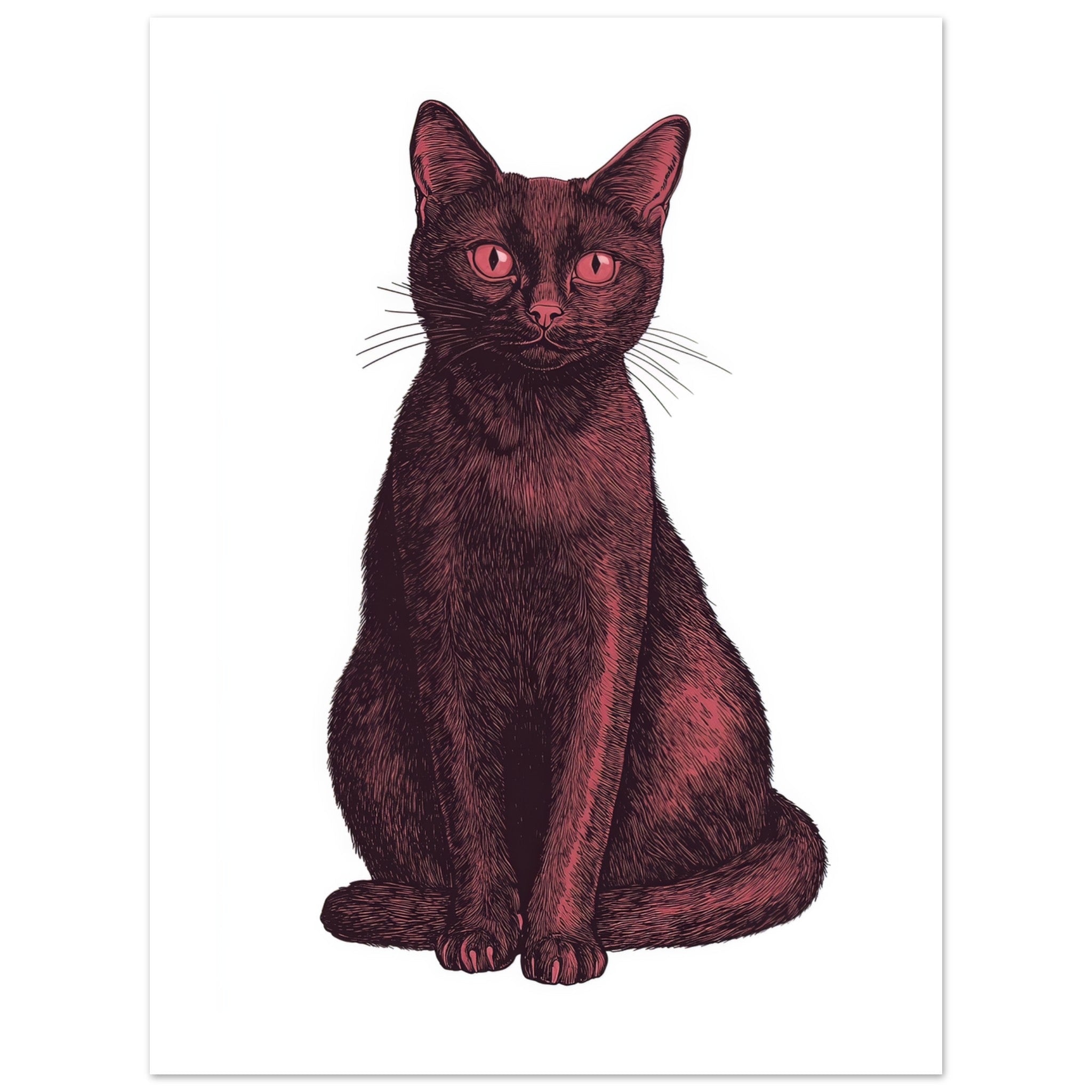 Bombay Cat Painted With Tone Pen 3