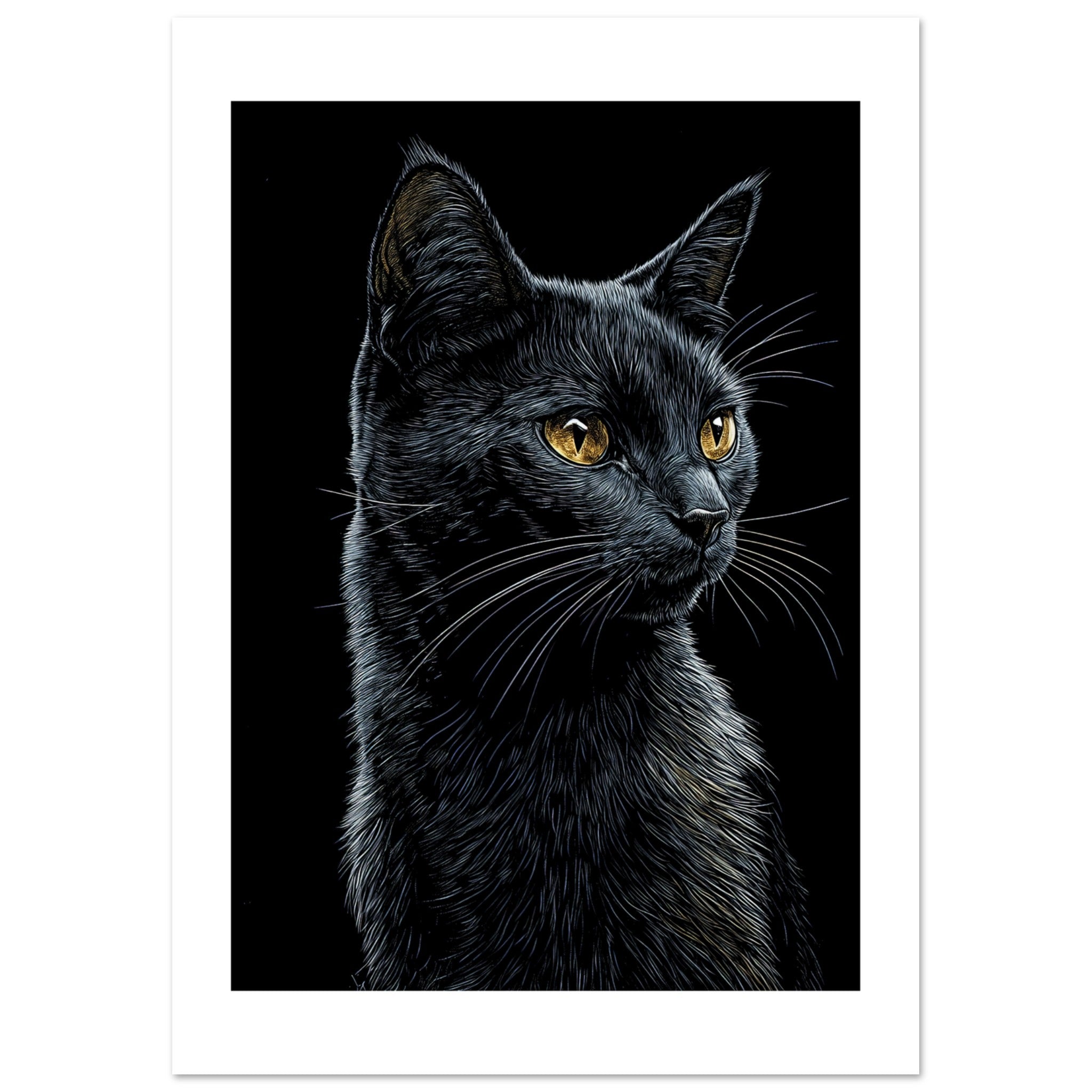 Bombay Cat Painted With Tone Pen 1