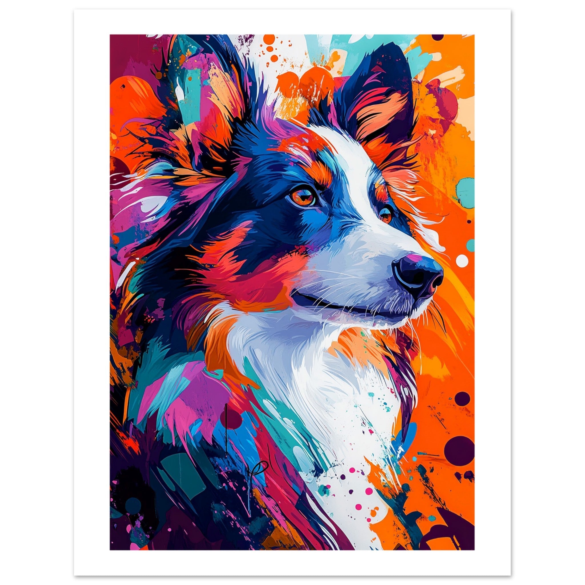 Border Collie Poster / Border Collie Art Work / Border Collie Print