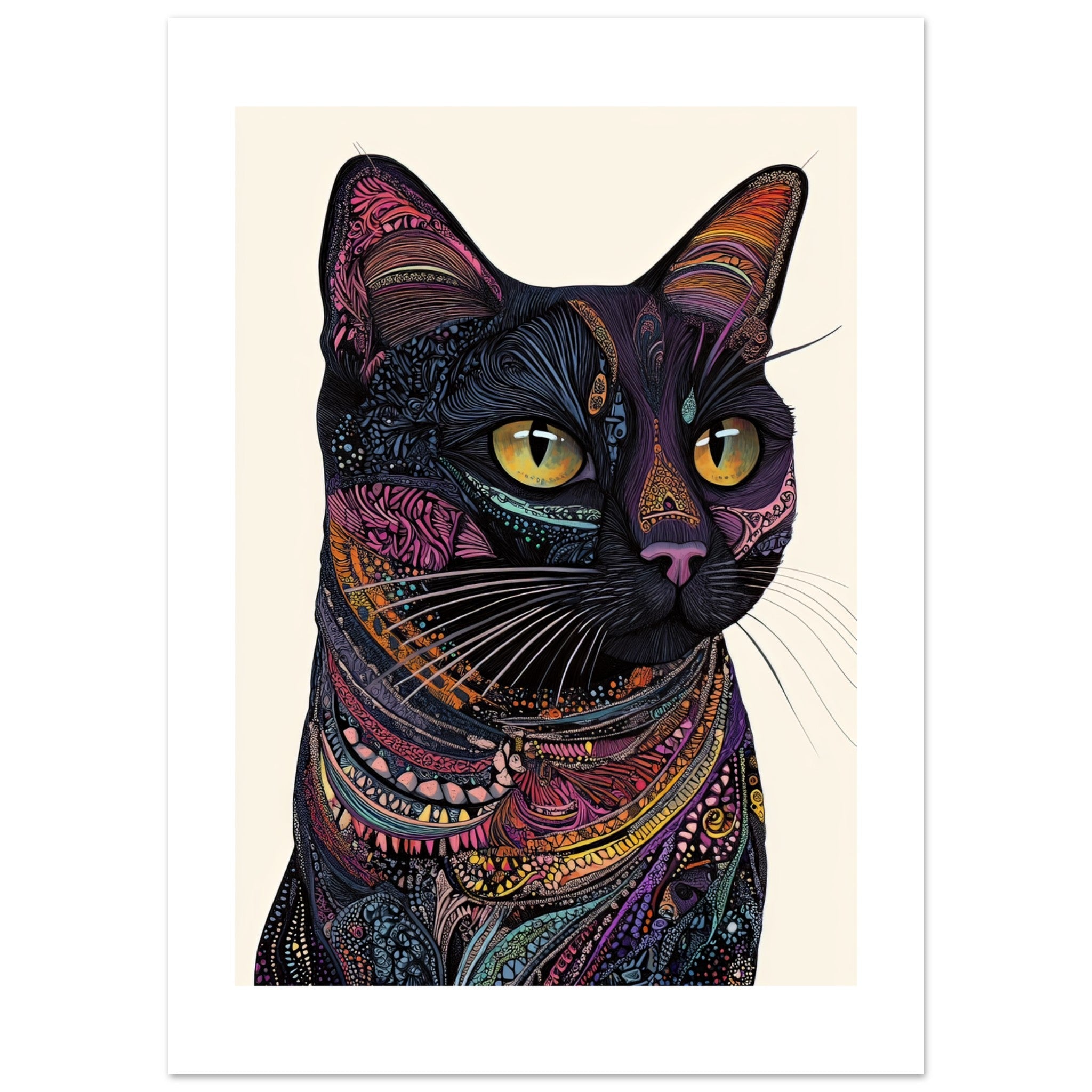 Bombay Cat Painted With Tone Pen 4