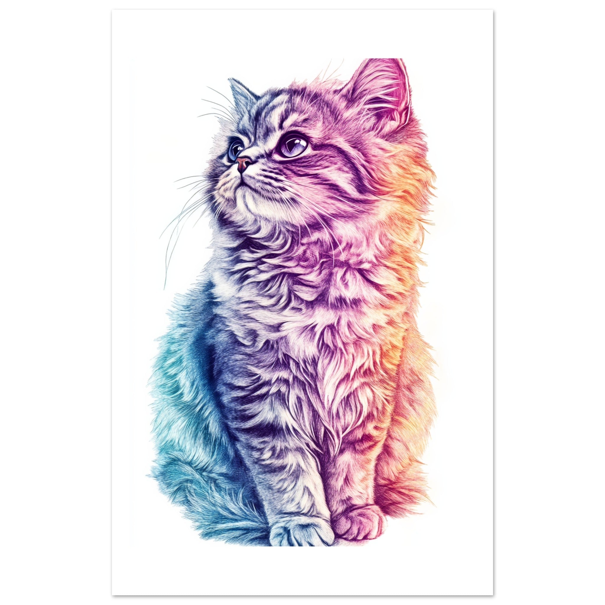 American Curl Cat Painted With Tone Pen 2
