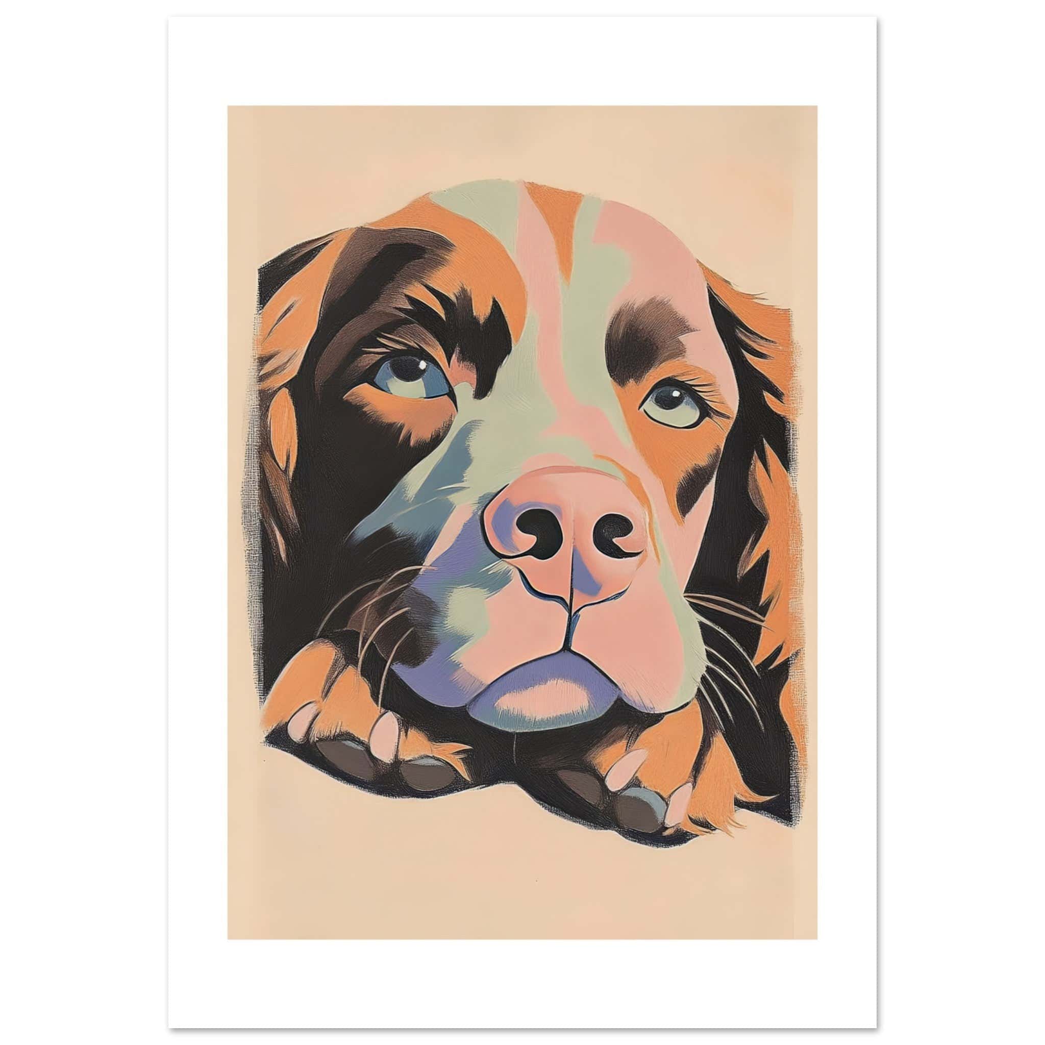 American Water Dog Relaxing Pastel Colored 3