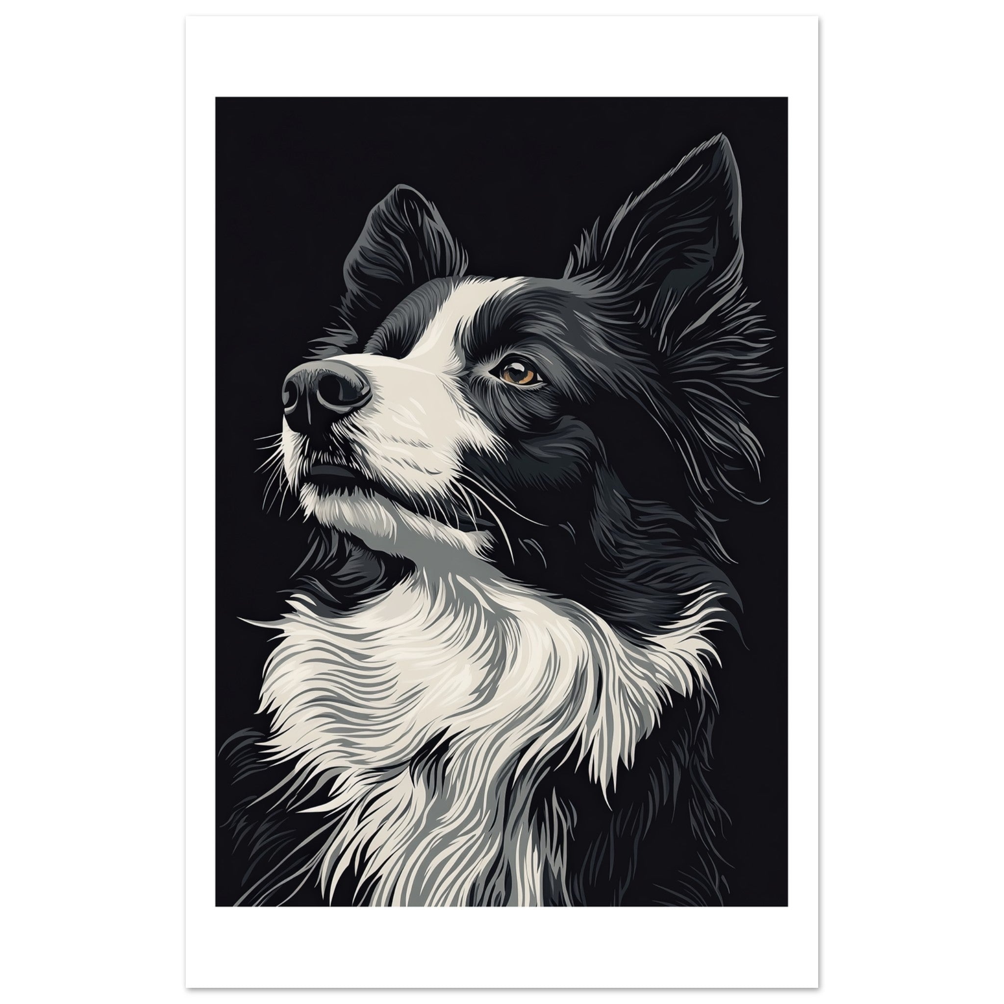 Border Collie Poster / Border Collie Art Work / Border Collie Print