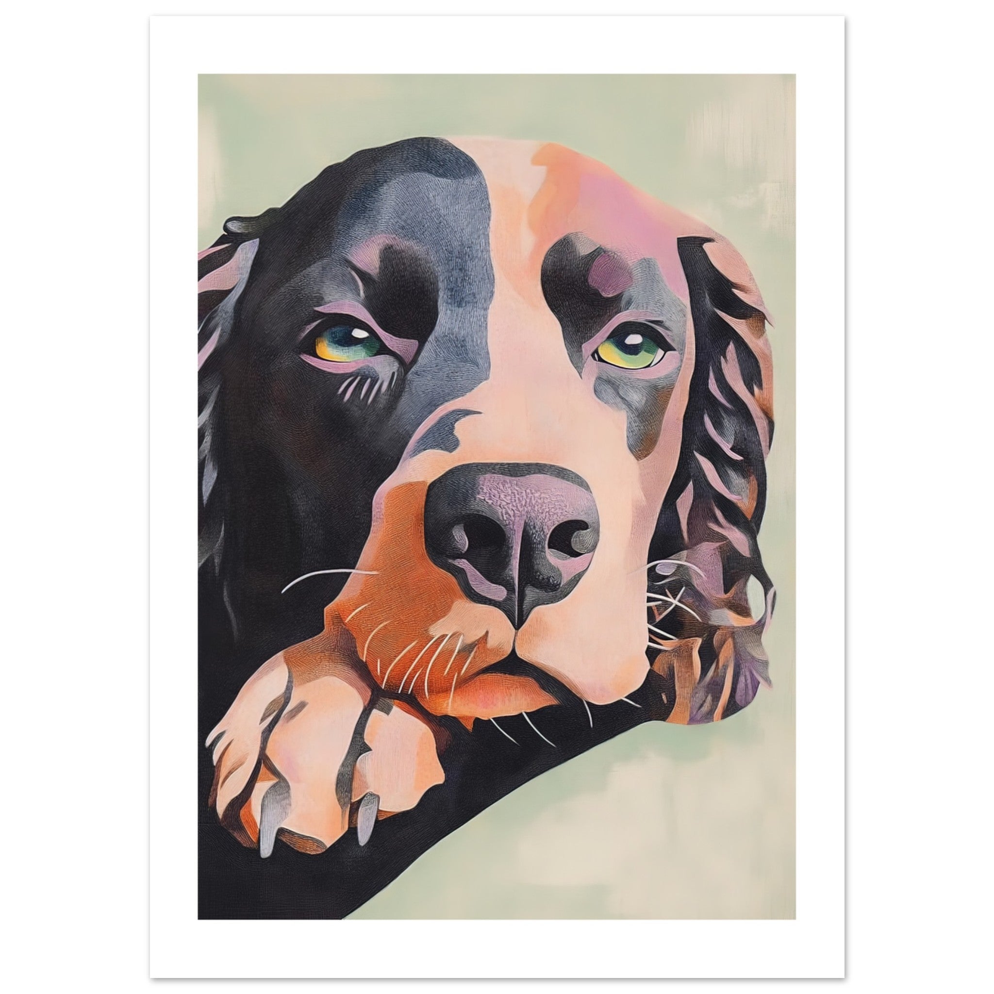 American Water Dog Relaxing Pastel Colored
