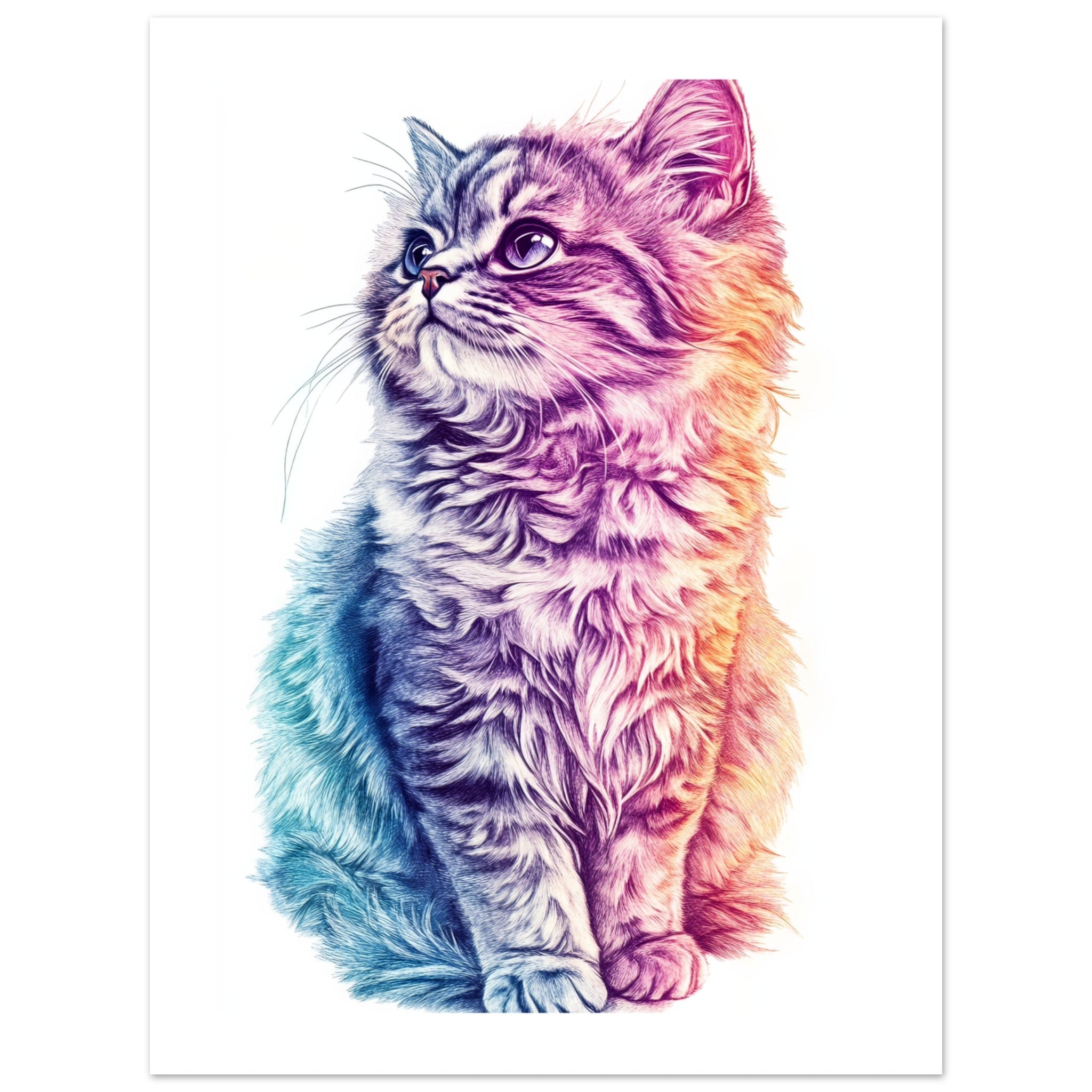 American Curl Cat Painted With Tone Pen 2