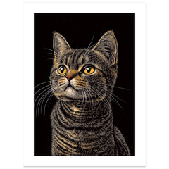 American Shorthair Cat Painted With Tone Pen 2