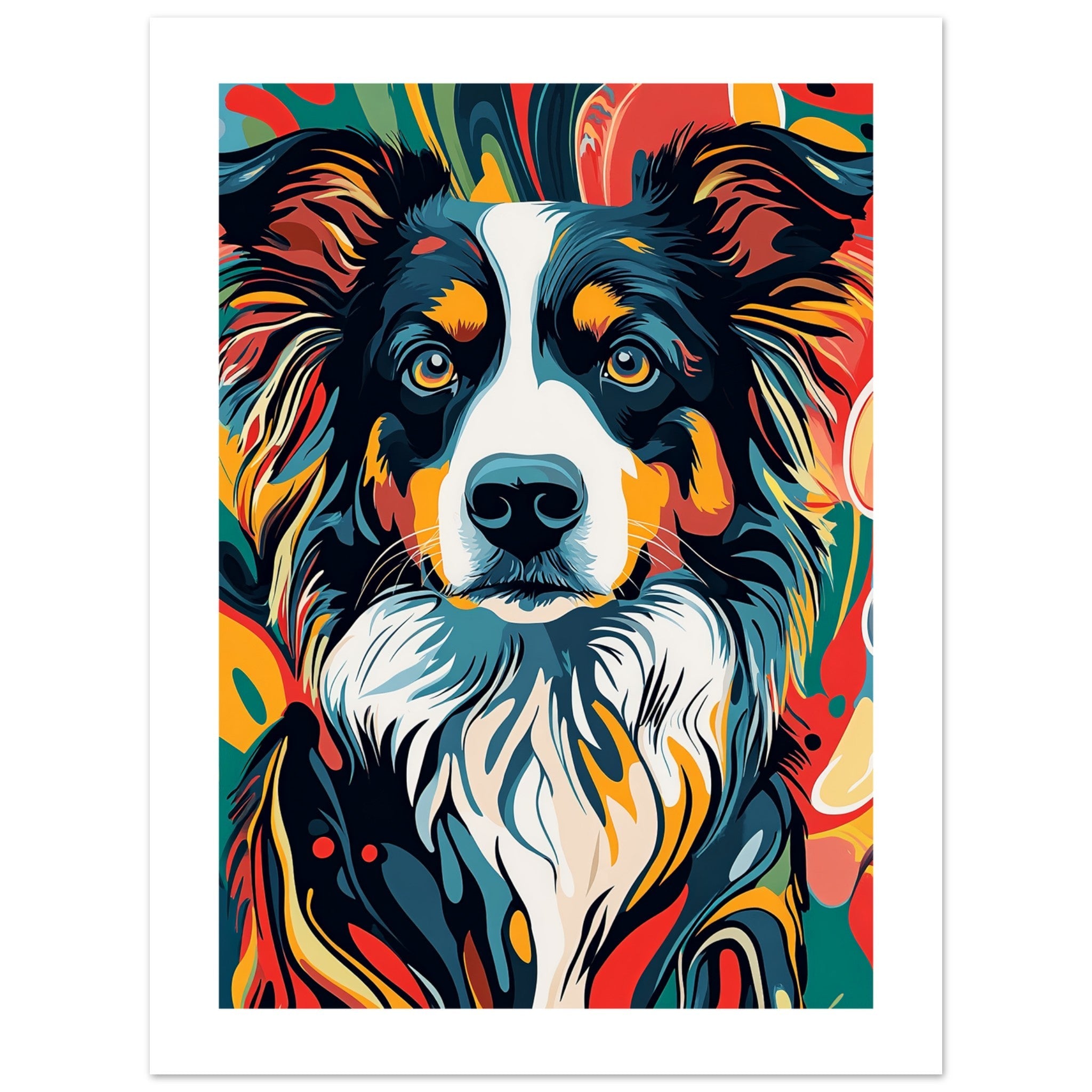 Border Collie Poster / Border Collie Art Work / Border Collie Print