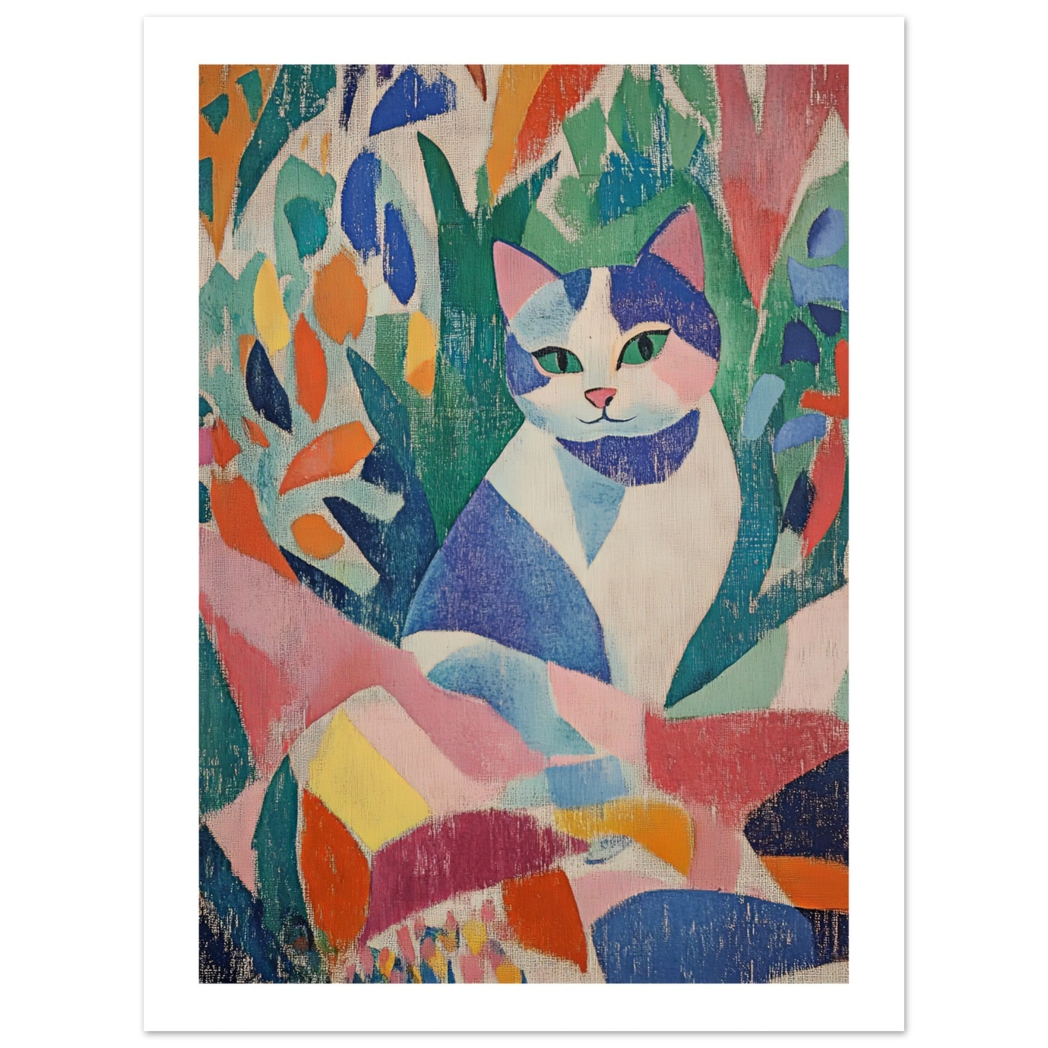 American Shorthair Cat Inspired by Matisse
