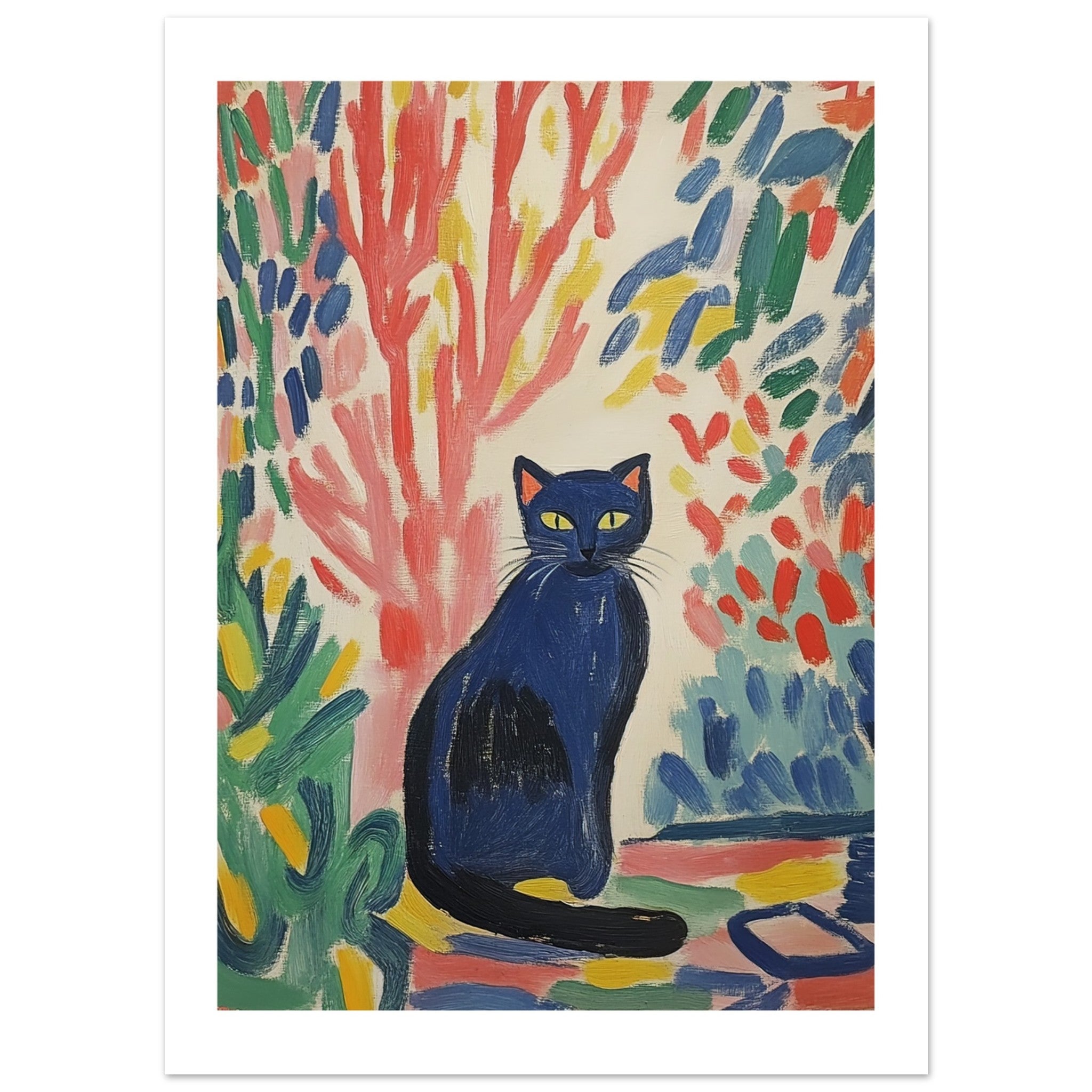 Bombay Cat Inspired by Matisse