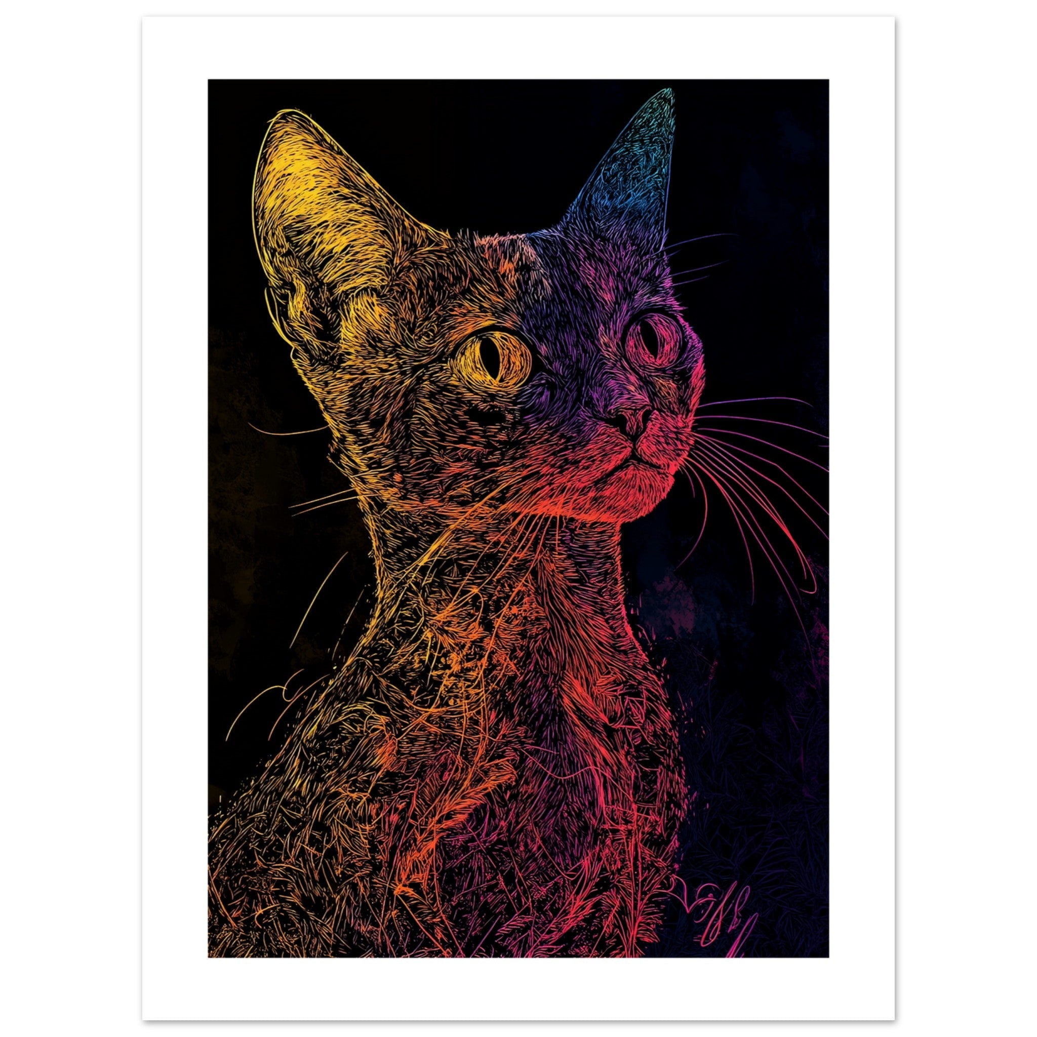 Bombay Cat Painted With Tone Pen 5
